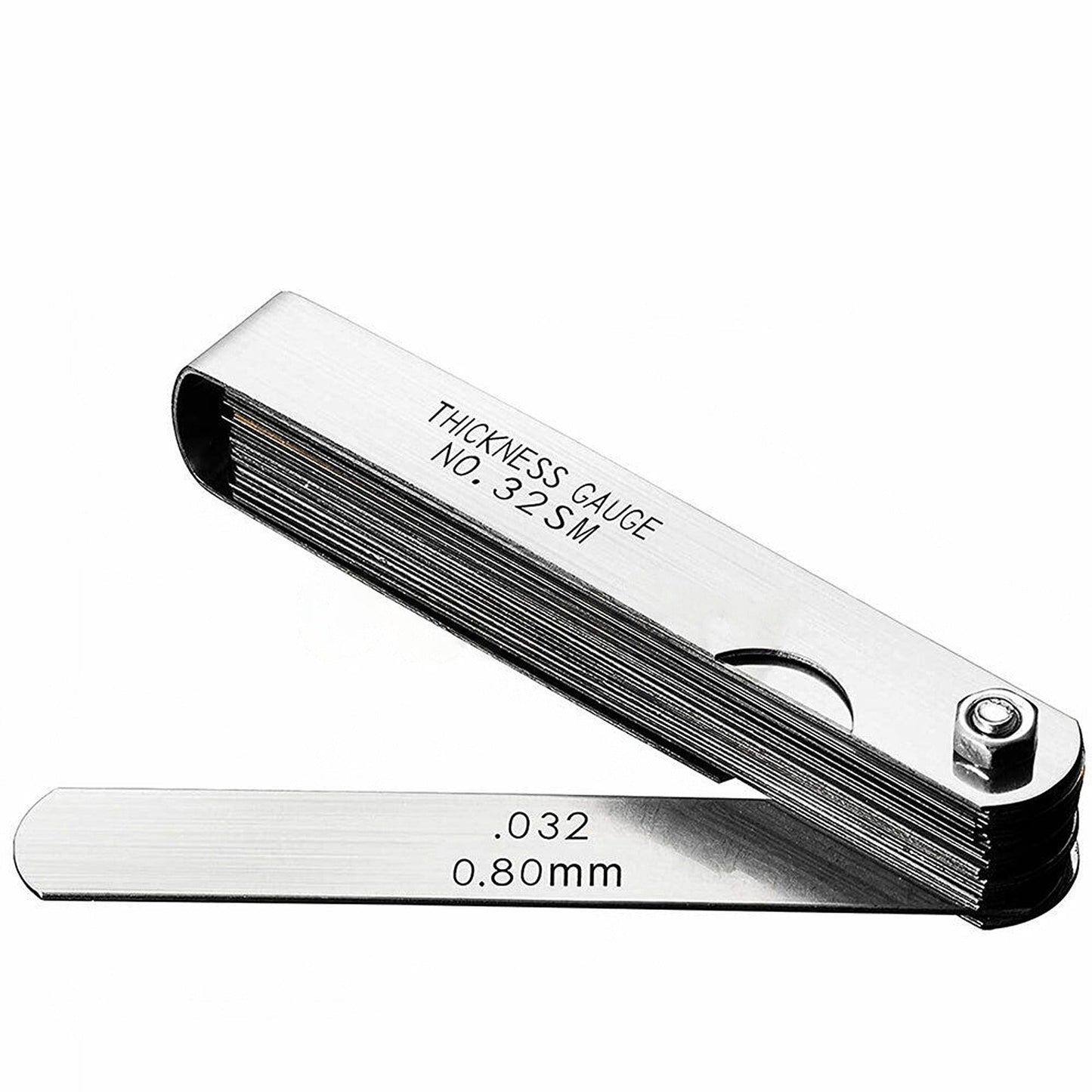 Metric Inch Dual Marked Feeler Gauge Thickness Gap Tool 32 Blades