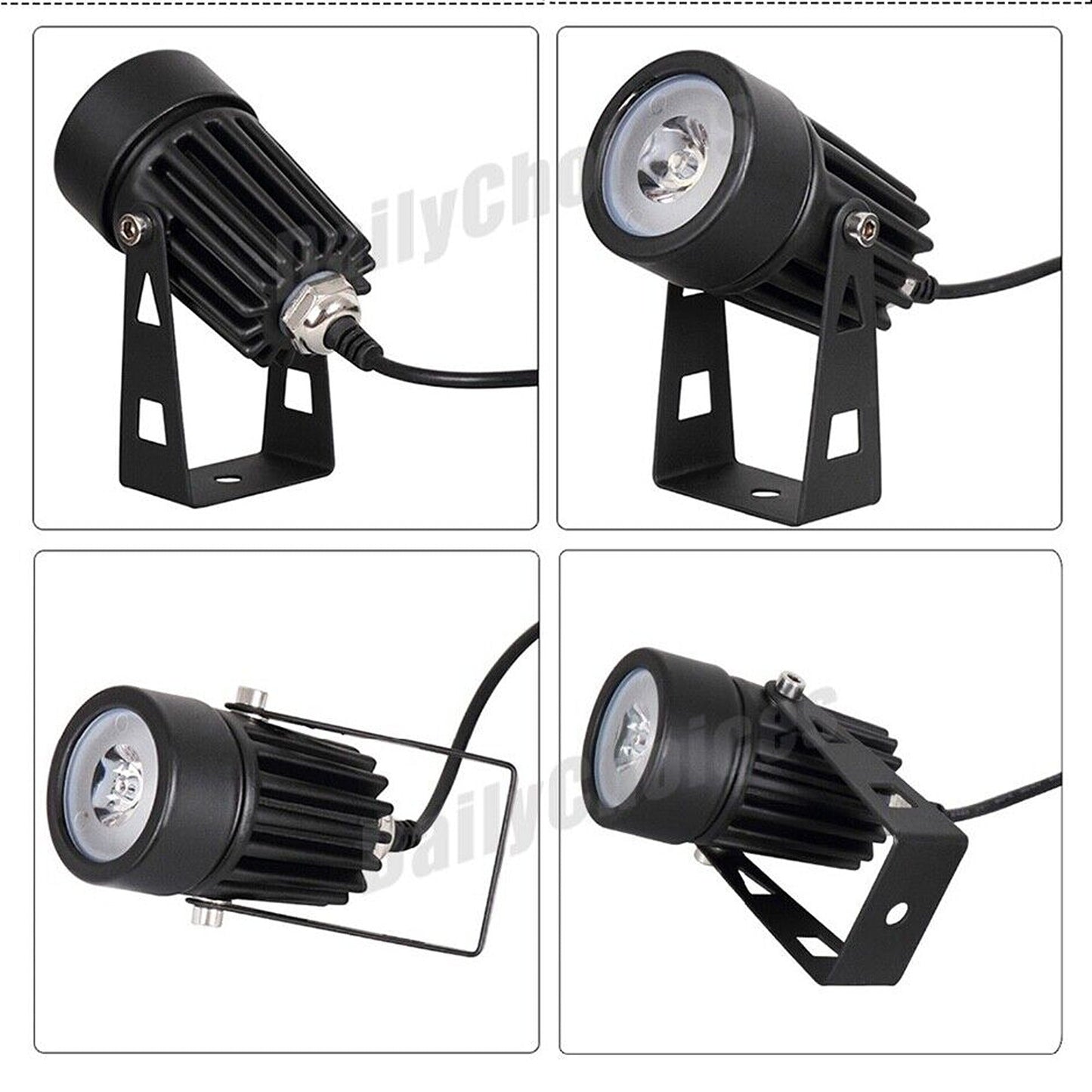 Outdoor Pathway Lawn and Fence Garden Spot Lights with Solar LED