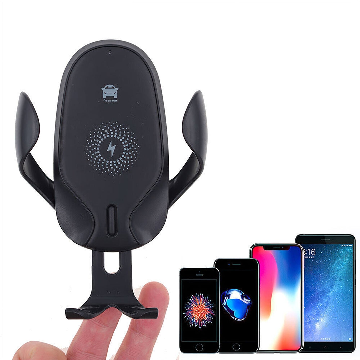 15W Qi Wireless Car Charger Fast Charging Mount with Automatic Clamping