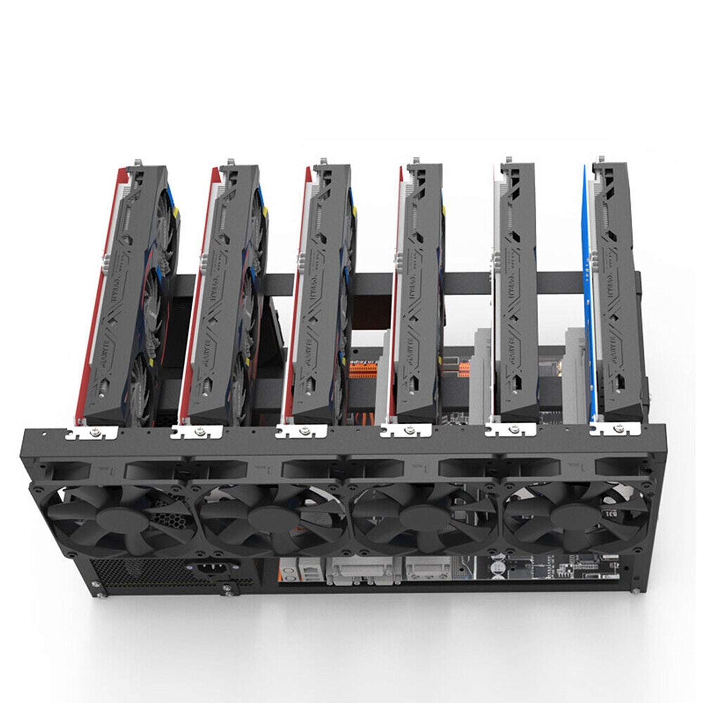 Open Air Mining Frame for 6 GPU Steel Rack for Crypto Miner Setup