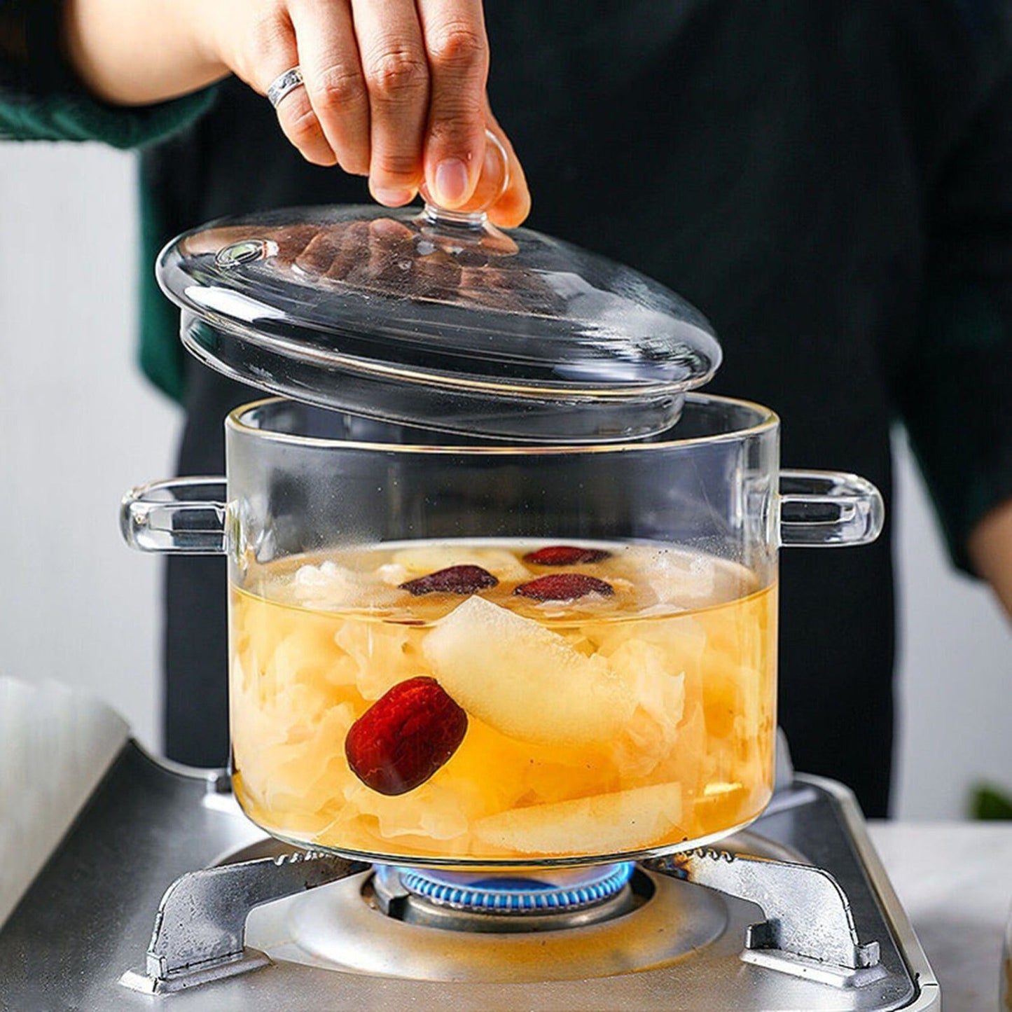Explosion-Proof Glass Cooking Pot - Milk and Soup Pan