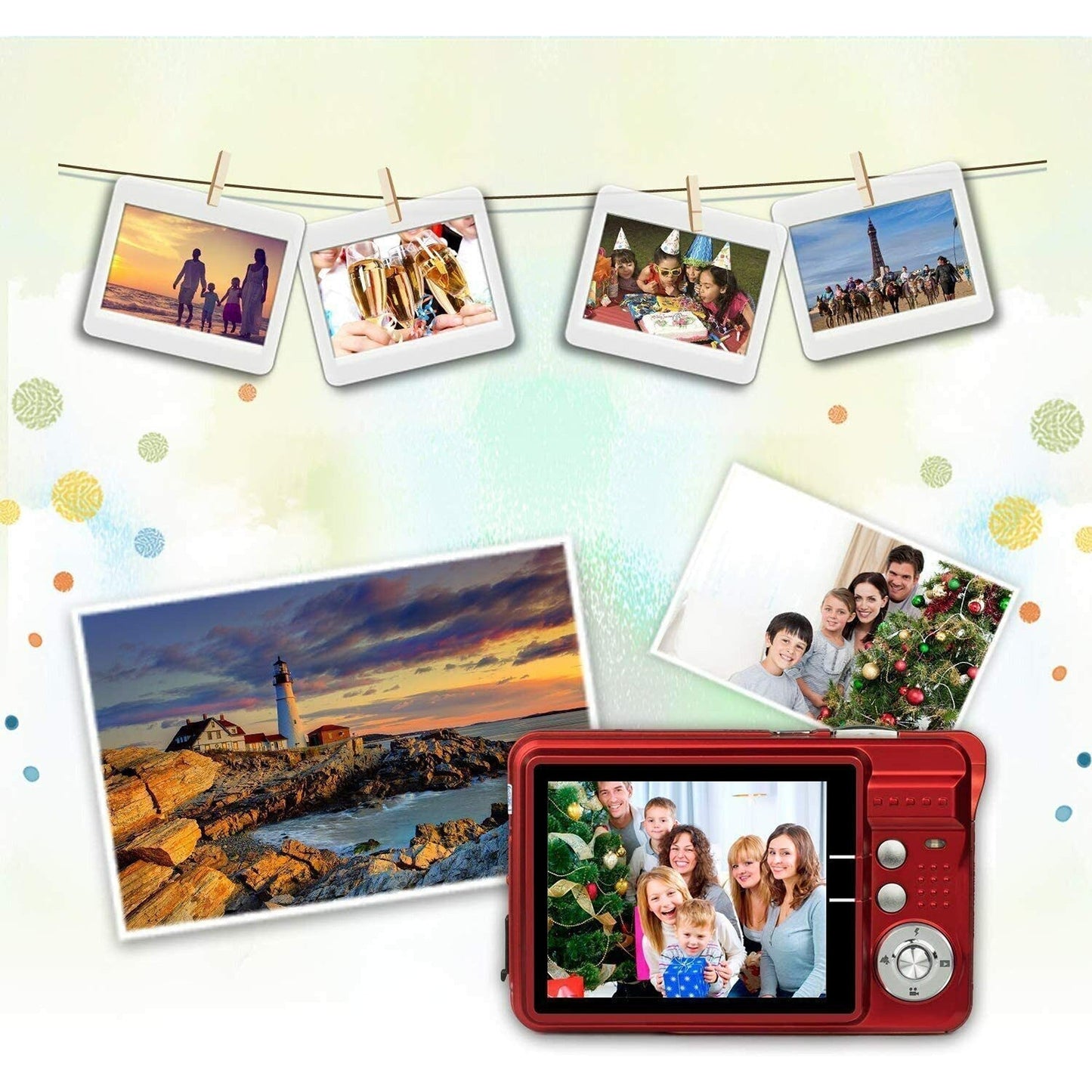 Digital Vlogging Camera with 2.7in TFT LCD Screen 18MP 8x Zoom