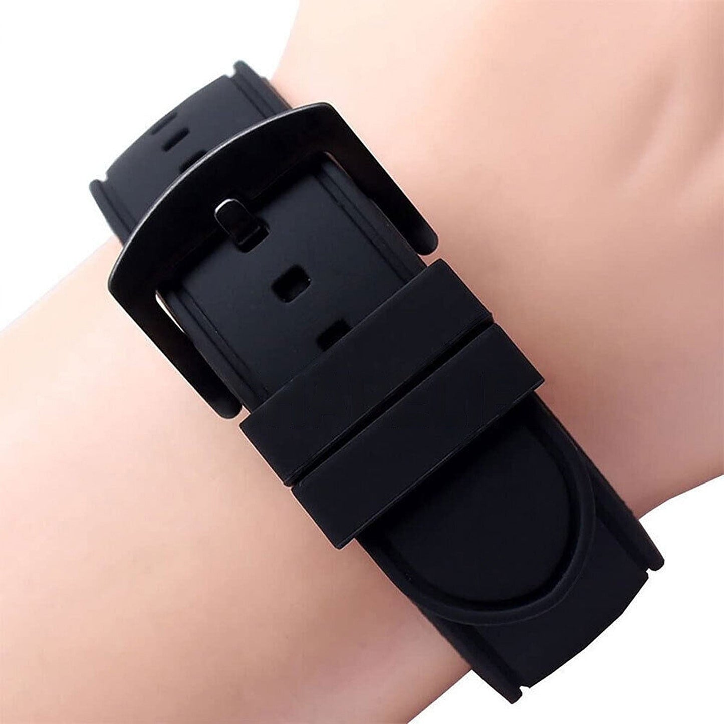 8pc Silicone Rubber Rings for Watch Strap Band Keeper Hoop
