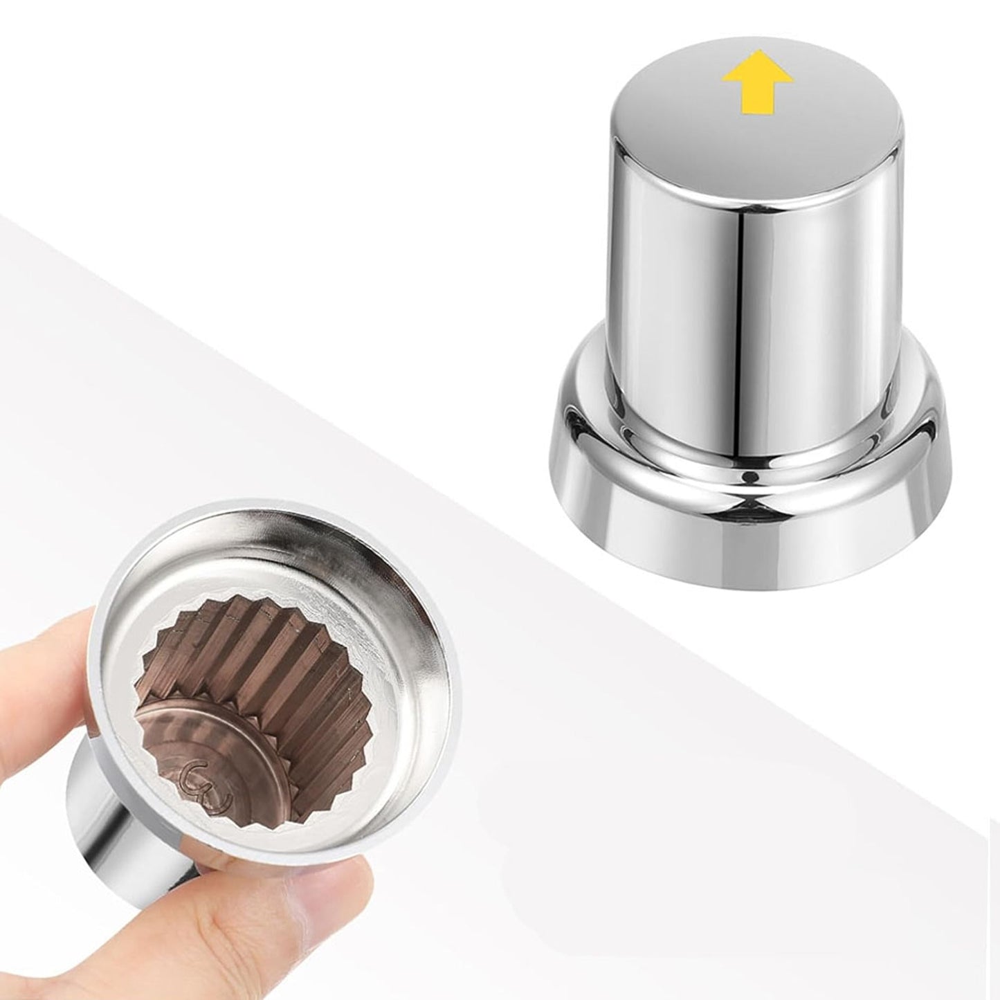 20pcs Chrome Arrow Safety Wheel Nut Covers for Buses and Trucks