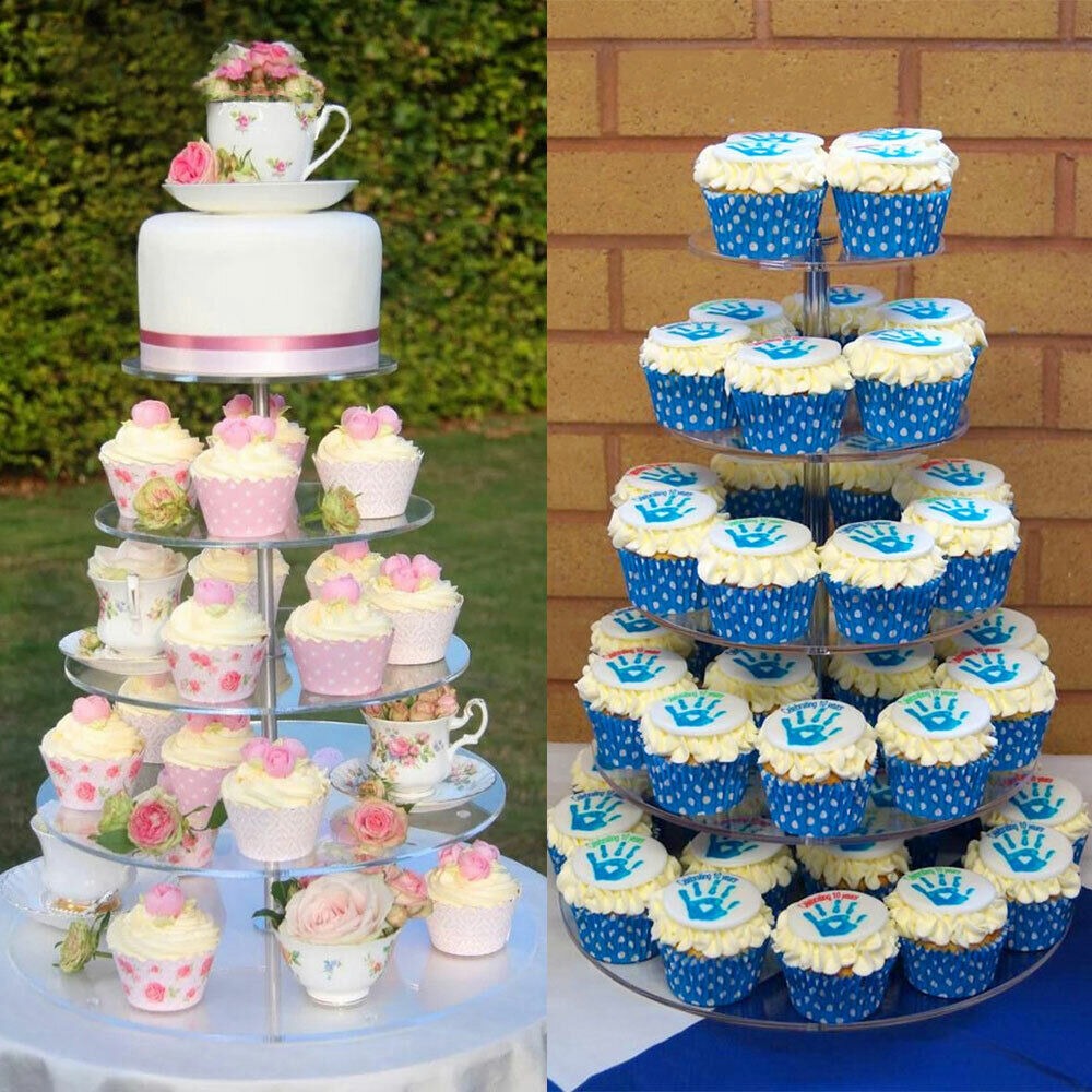 5-Tier Acrylic Serving Stand for Cupcakes and Parties