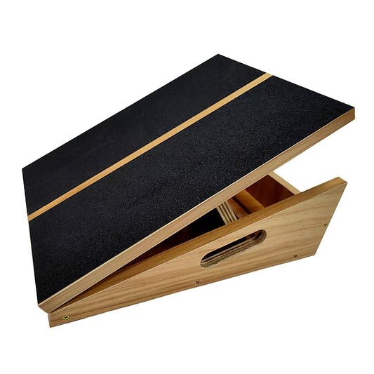Adjustable Incline Wooden Exercise Board with Non-Slip Surface