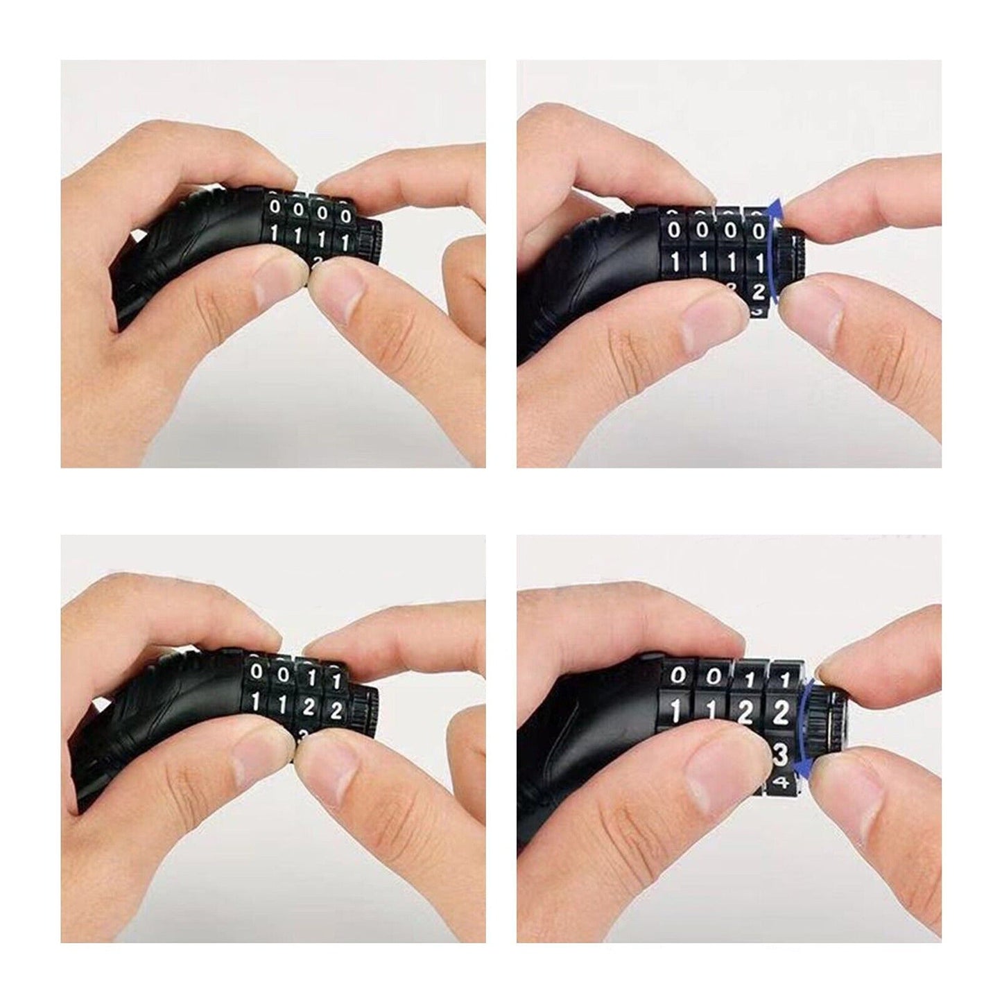 4-Digit Combination Security Bicycle Cycling Lock Cable 1M