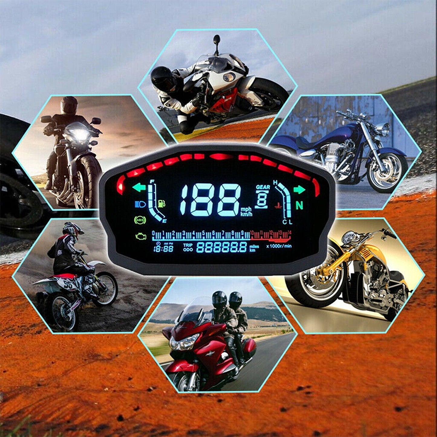 Speedometer Odometer Tachometer Motorcycle For Ducati Honda