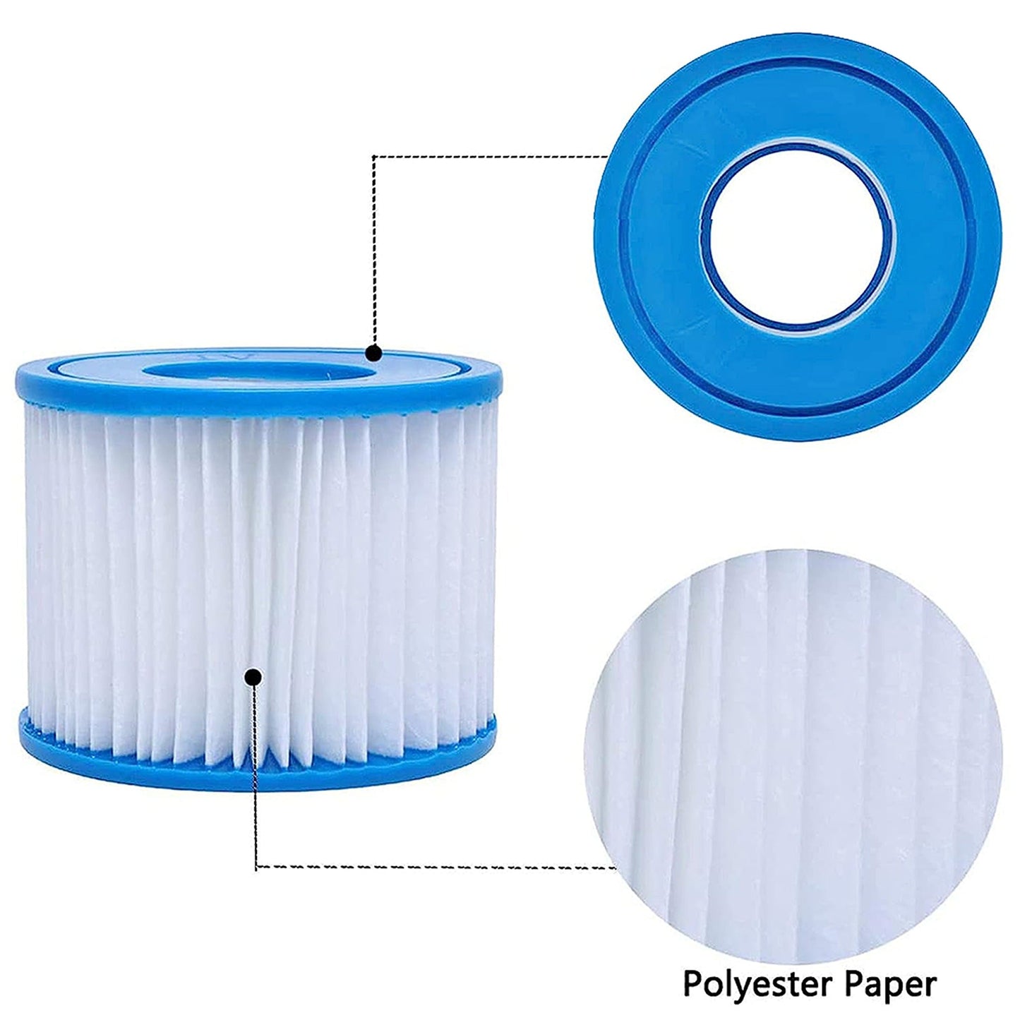 6pcs Cartridge Filter VI 58323 Lay Z Spa Pool Replacement