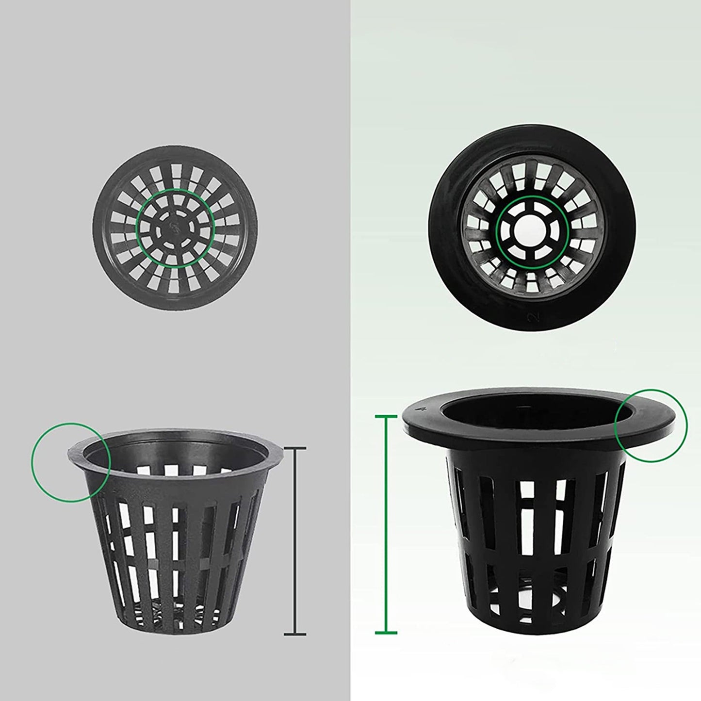 40pcs Hydroponics Aeroponic Planting Baskets Mesh Net Cup