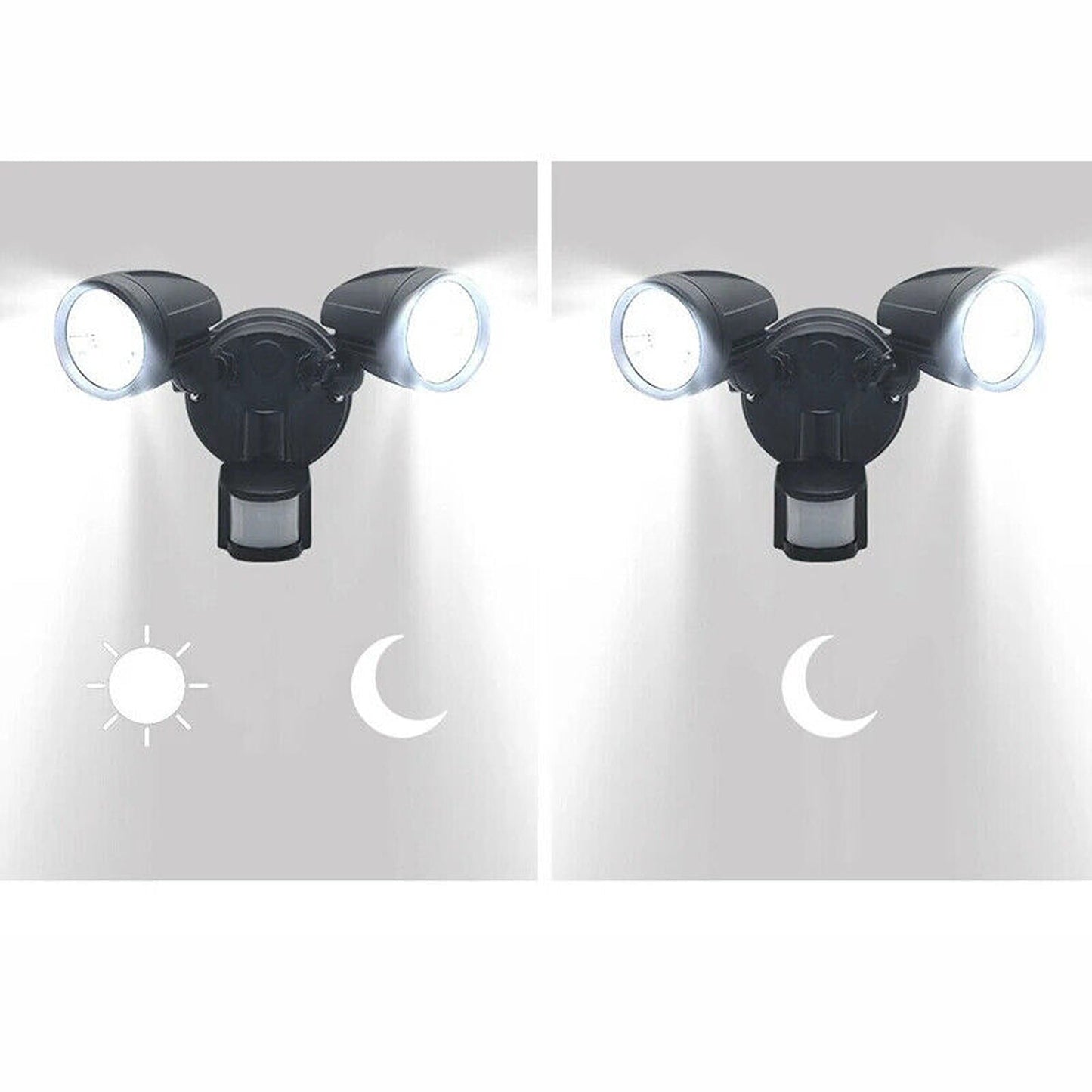 Outdoor Security Twin Spot Flood Light with Motion Sensor 26W Led