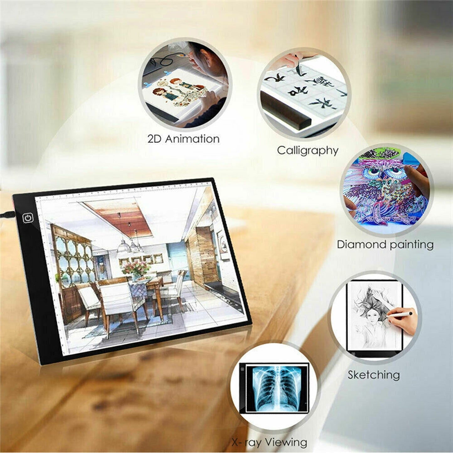 A3 LED Light Box Art Design Stencil Drawing Pad Thin Copy Pattern