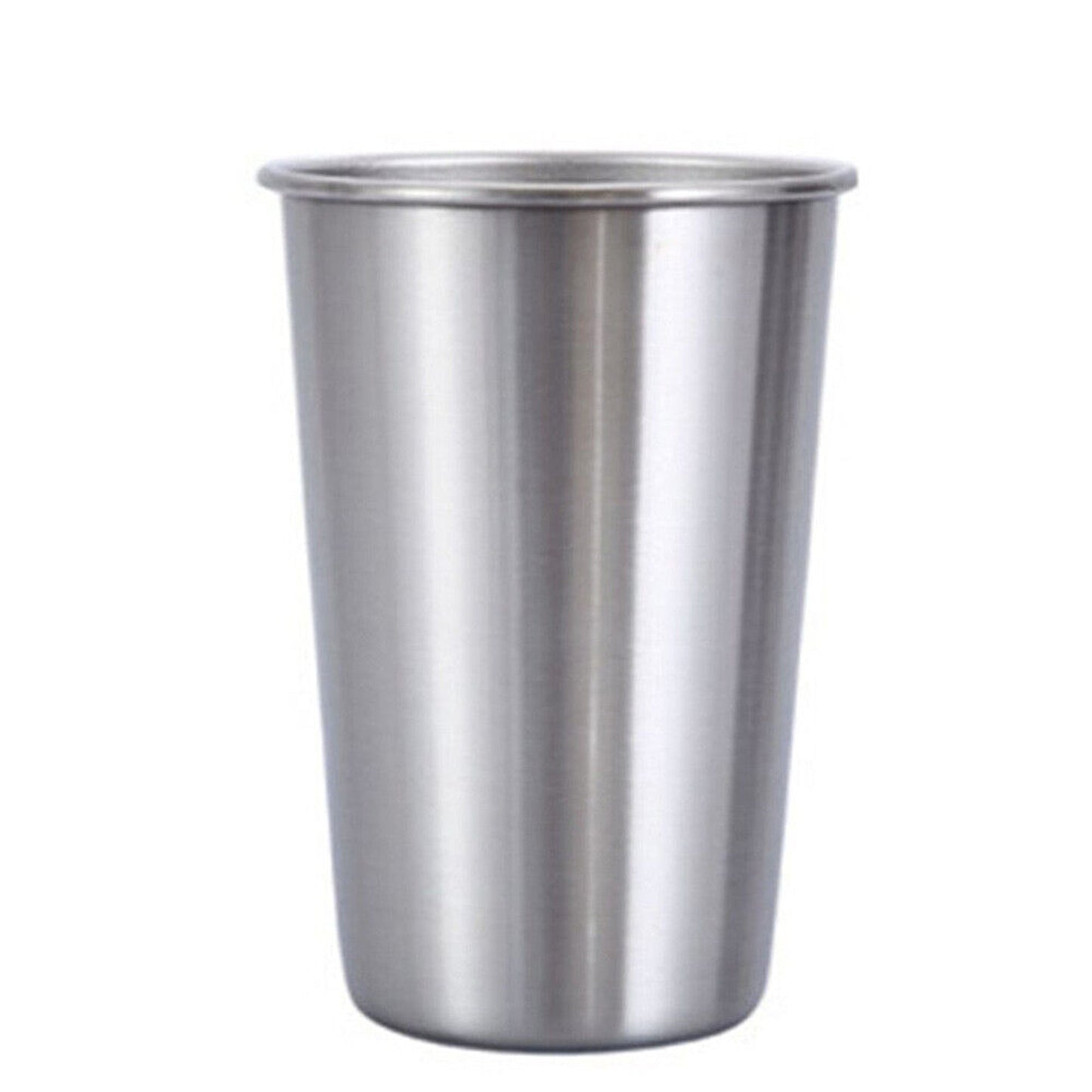 4-Pack Stainless Steel Drinking Mugs 350ml and 500ml For Coffee and Beer
