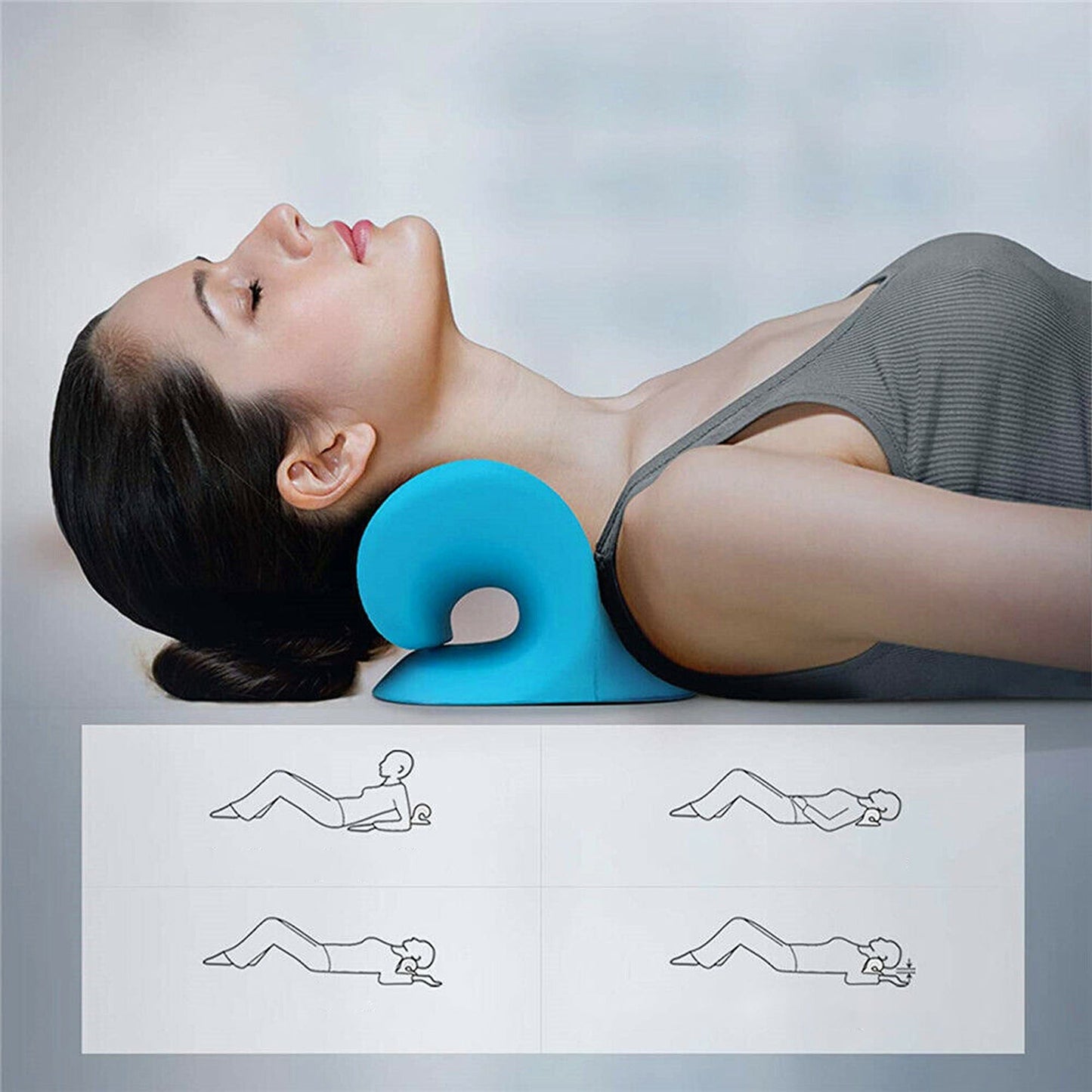 Cervical Neck Stretcher Device Traction Pillow for Pain Headaches TMJ Relief