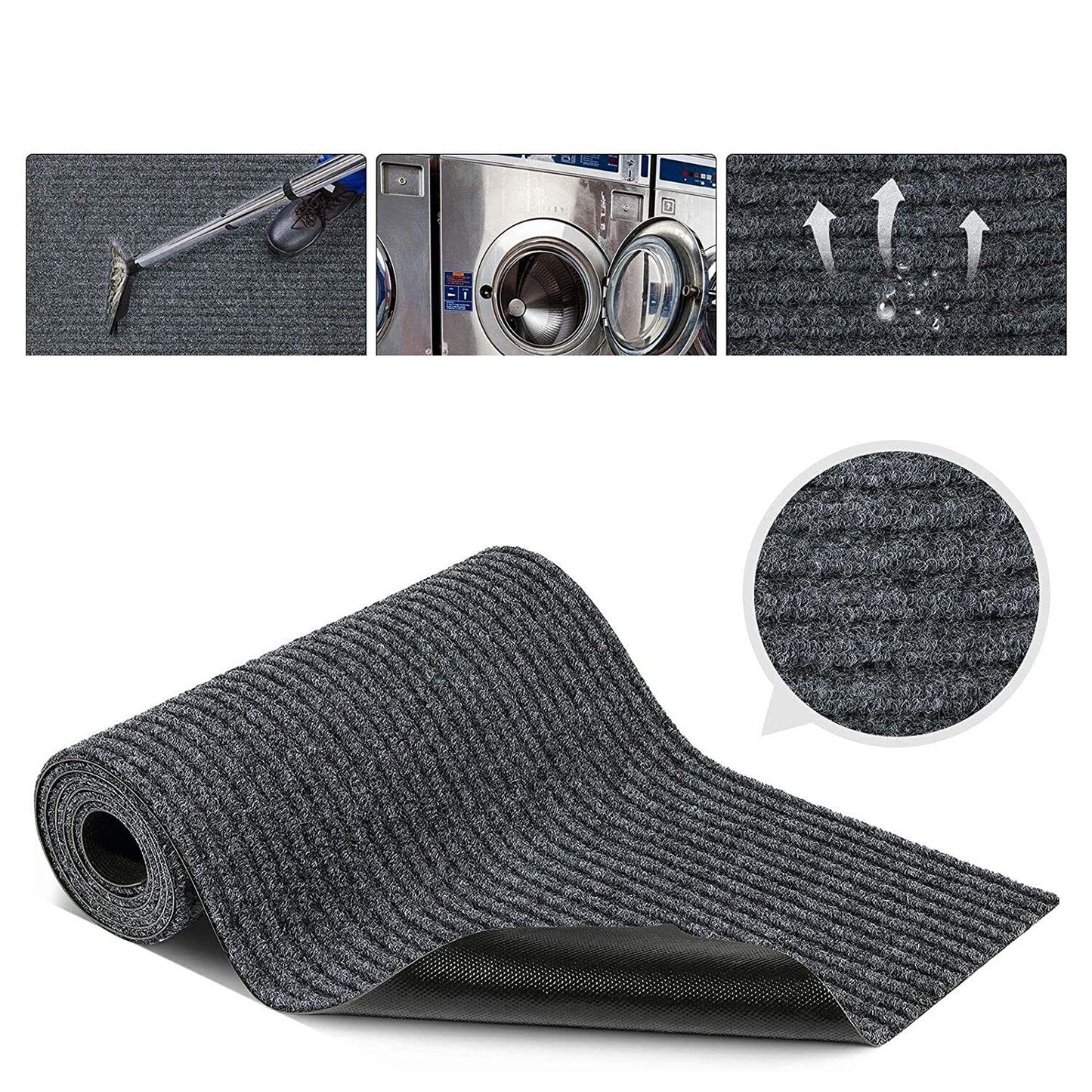 Non Slip Rubber Door Entrance Mat Kitchen Hallway Runner Rug