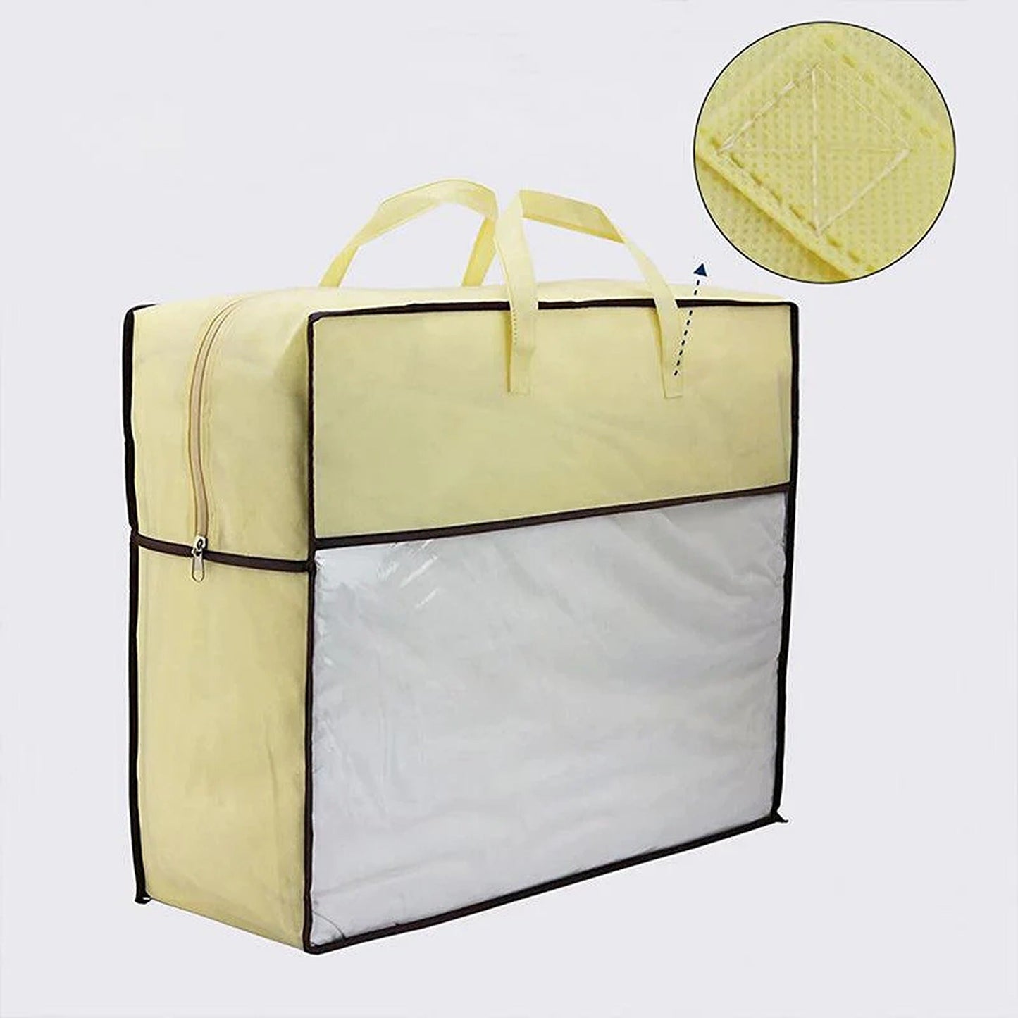5pcs Non-Woven Dustproof Storage Bags for Pillows and Quilts Zipper