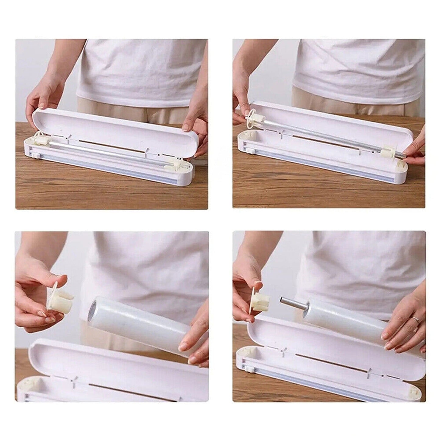 Kitchen Wrap Organizer Dispenser Storage Box for Foil and Plastic