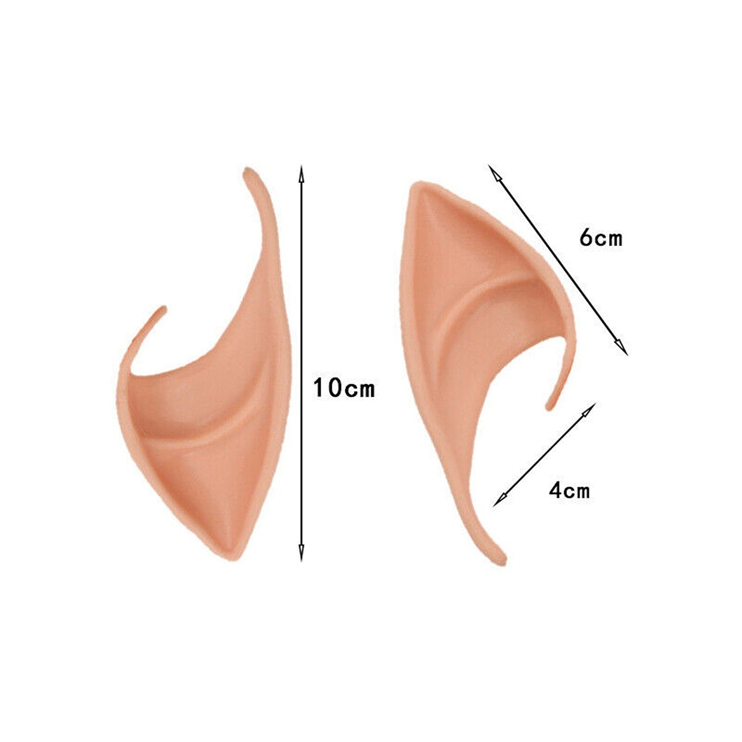 1pair Cosplay Rubber Elf Ears Fairy Pixie Style for Halloween