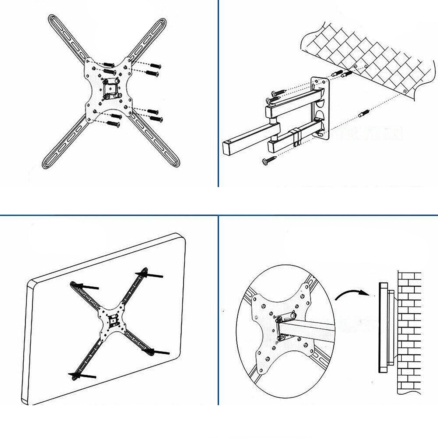 Swivel Tilt 32 37 40 42 50 52 55 Plasma LCD LED Corner TV Wall Mount Bracket