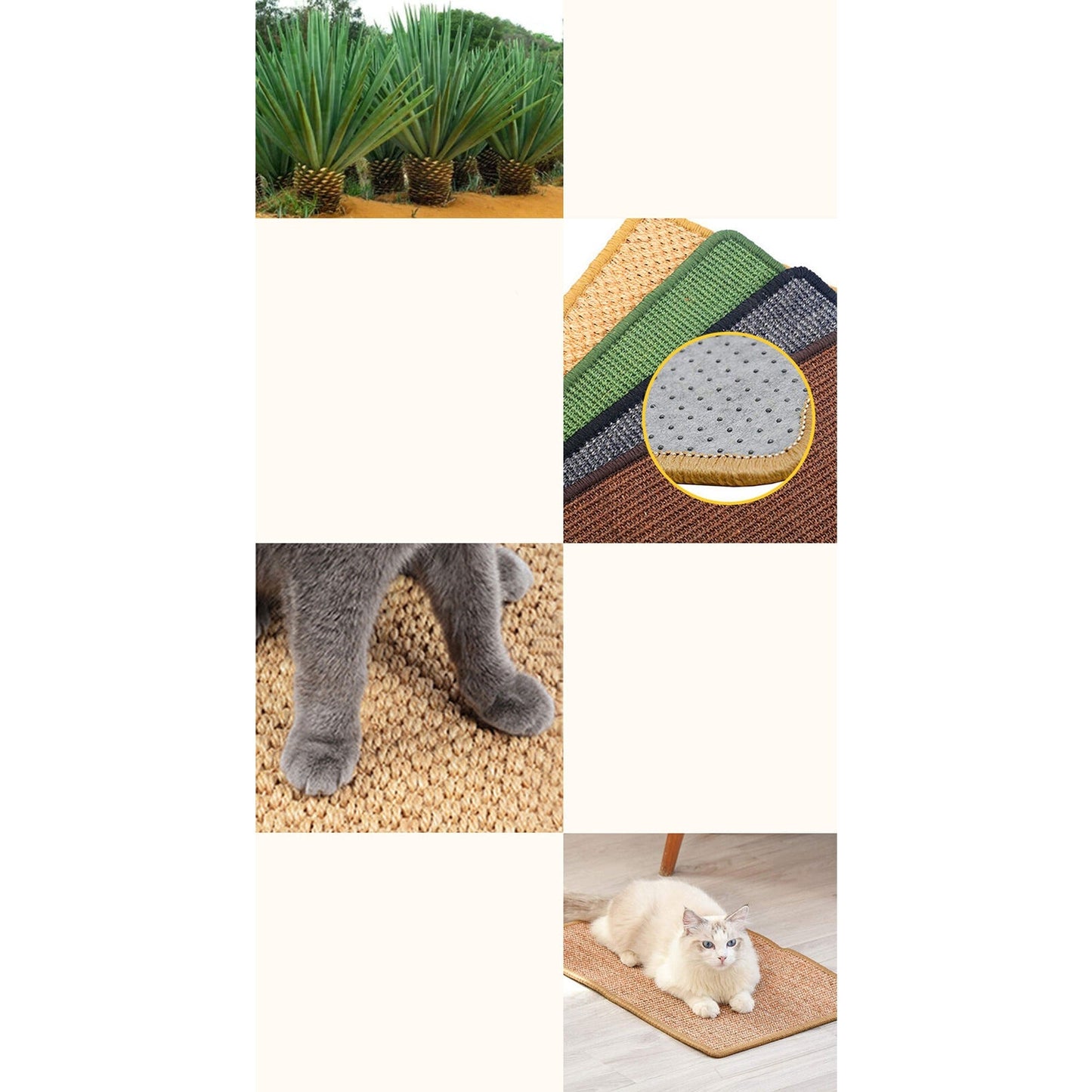 Natural Sisal Cat Scratcher Board for Sofa and Couch Protection
