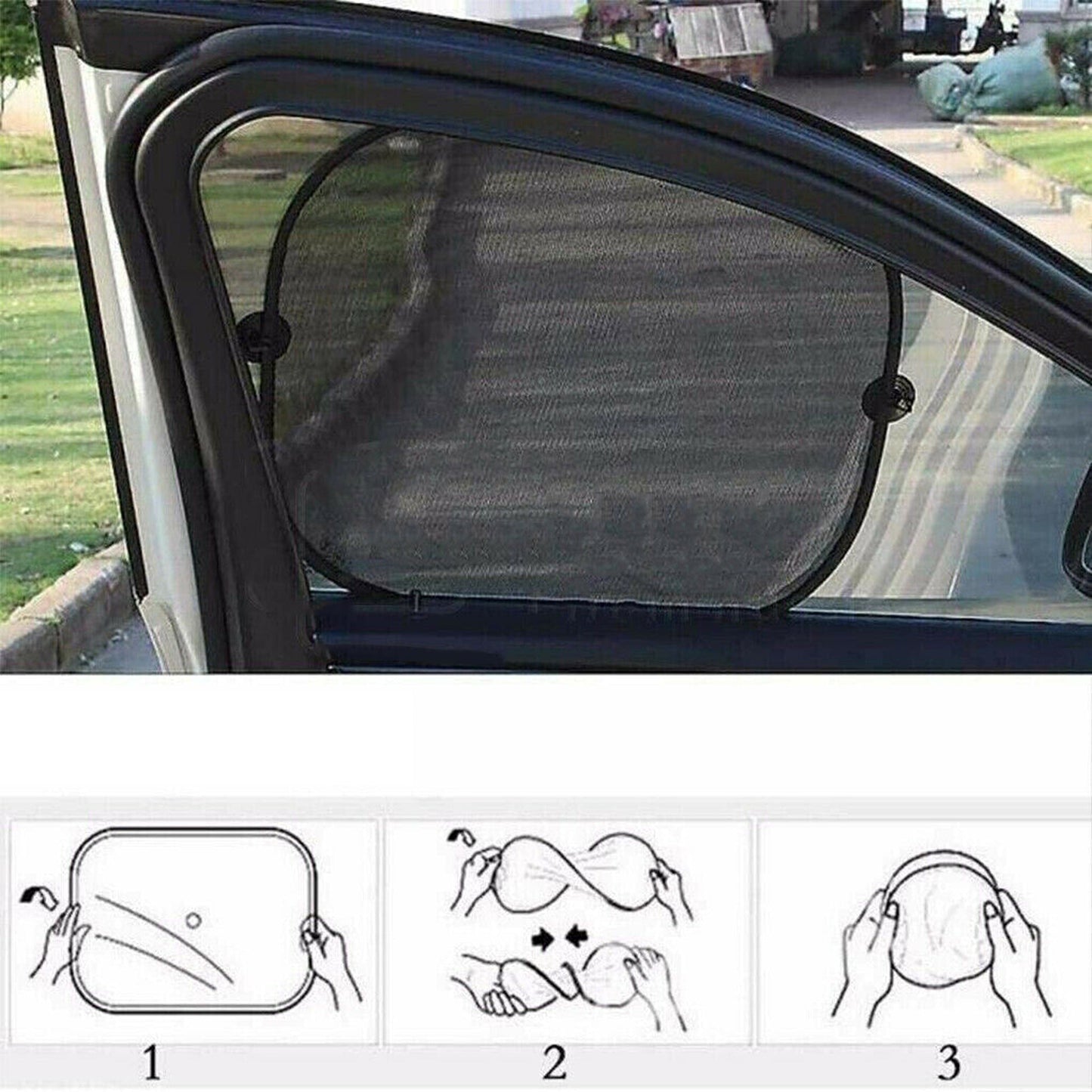 5-Pack UV Protection Mesh Window Sunshade for Cars