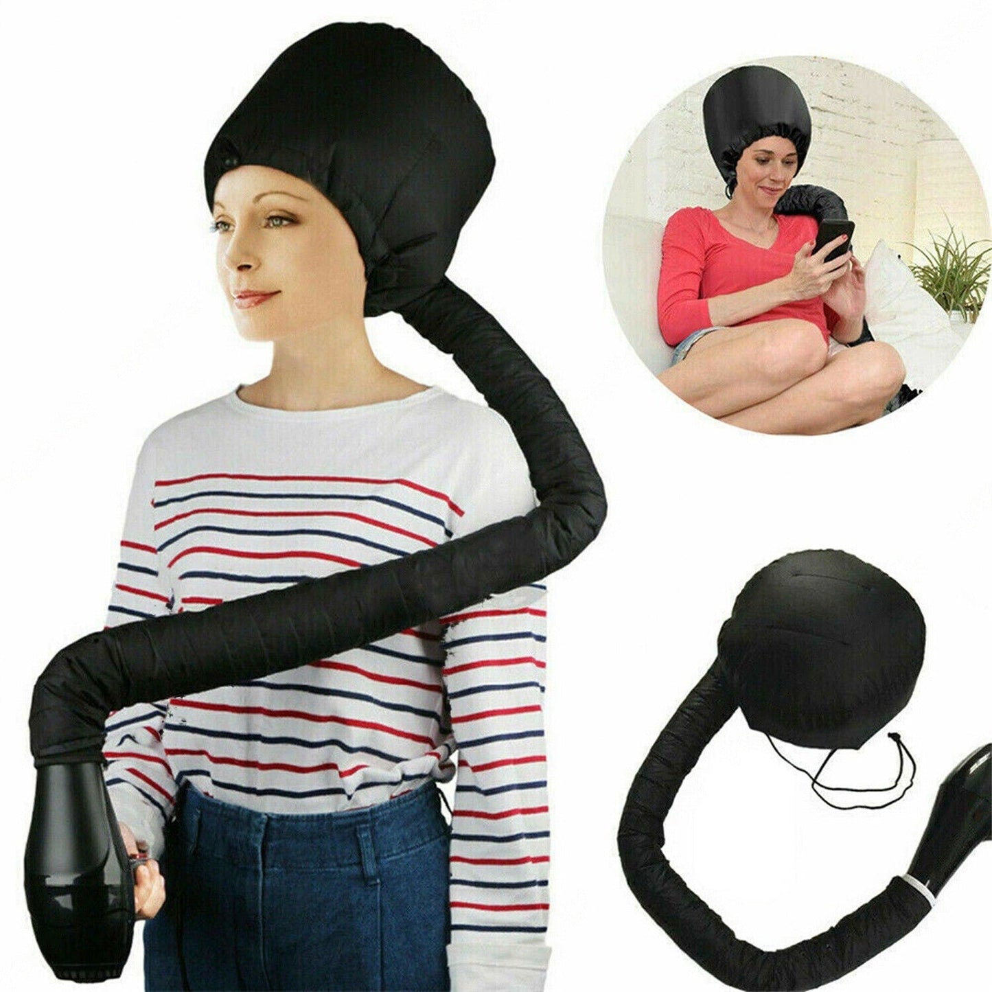 Soft Bonnet Hair Drying Cap Women Blow Dryer Hood for Home Hairdressing