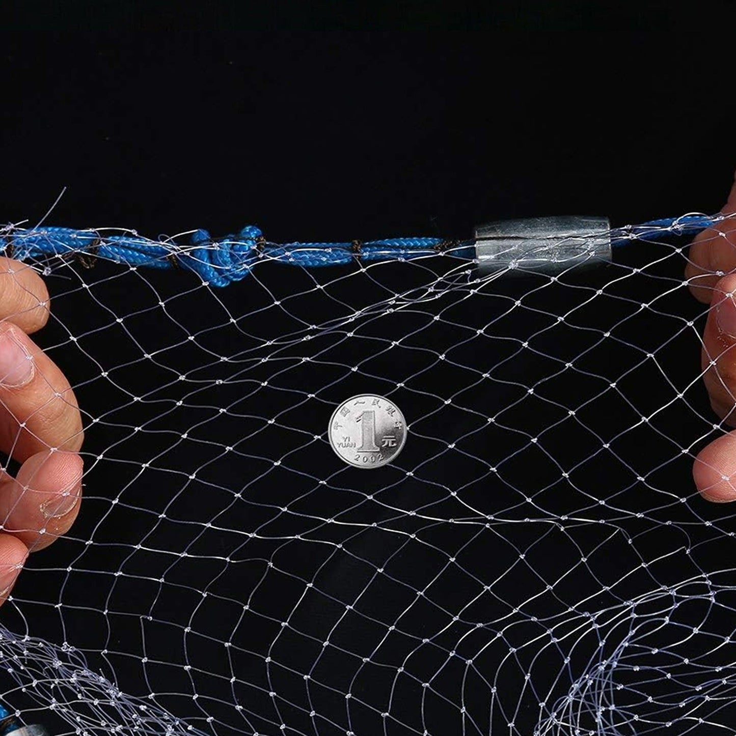 Clear Fishing Throw Mesh Cast Net with Mono Chain Spread 4 to 6ft