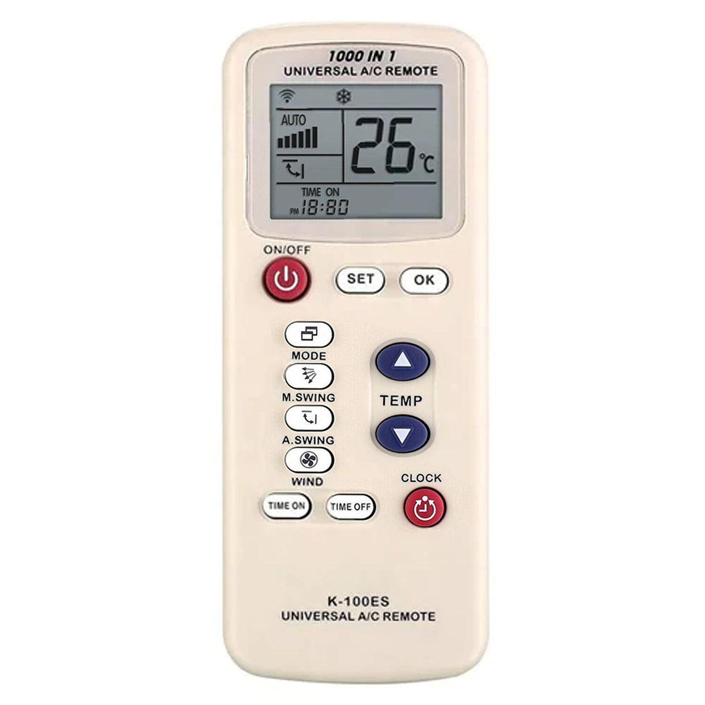 Universal Remote Control for Air Conditioners Compatible with Panasonic and Fujitsu