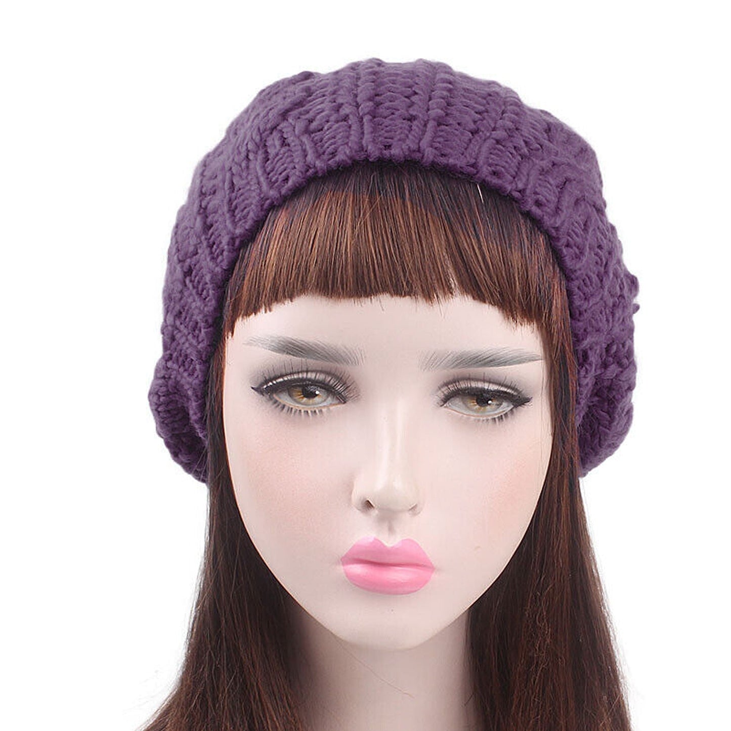 Winter Warm Slouchy Knitted Crochet Cap for Women