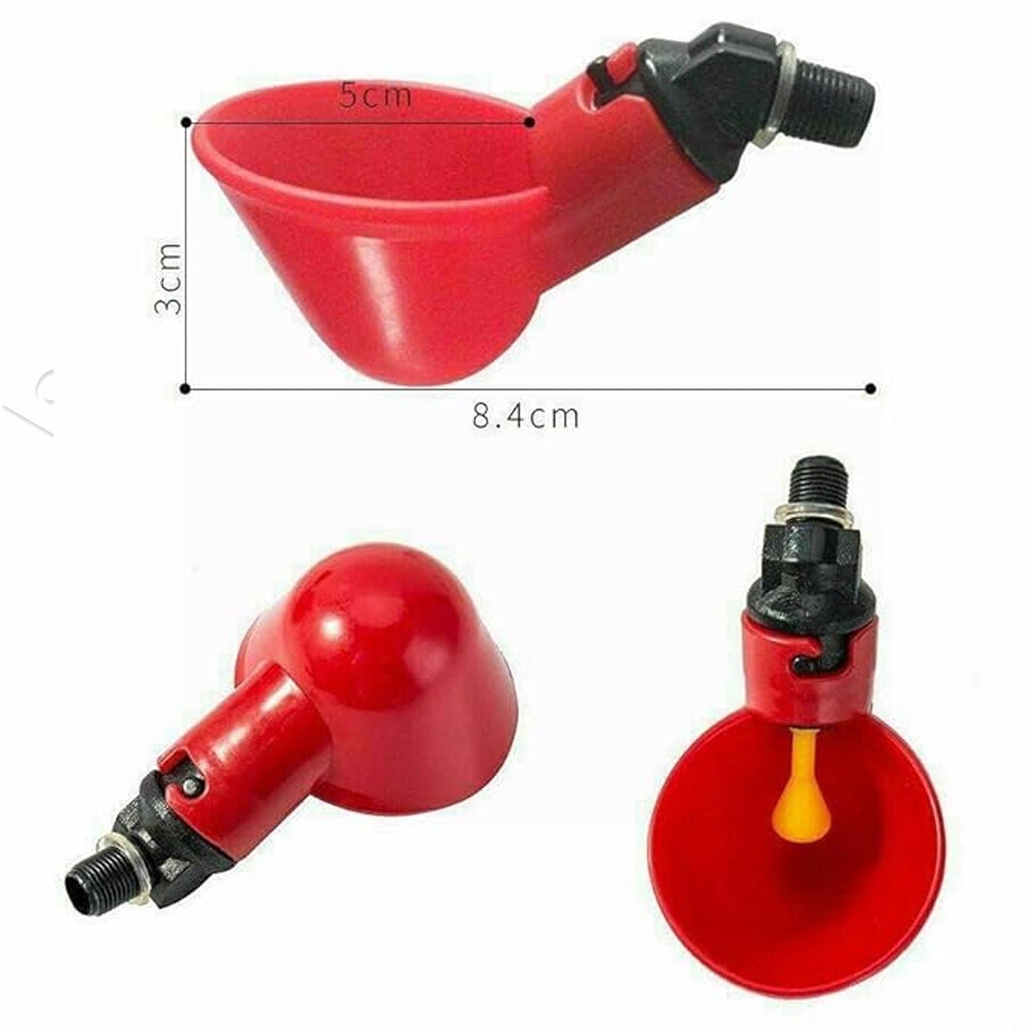 10pcs Automatic Chicken Waterer Cups Poultry Water Feeder Drinker