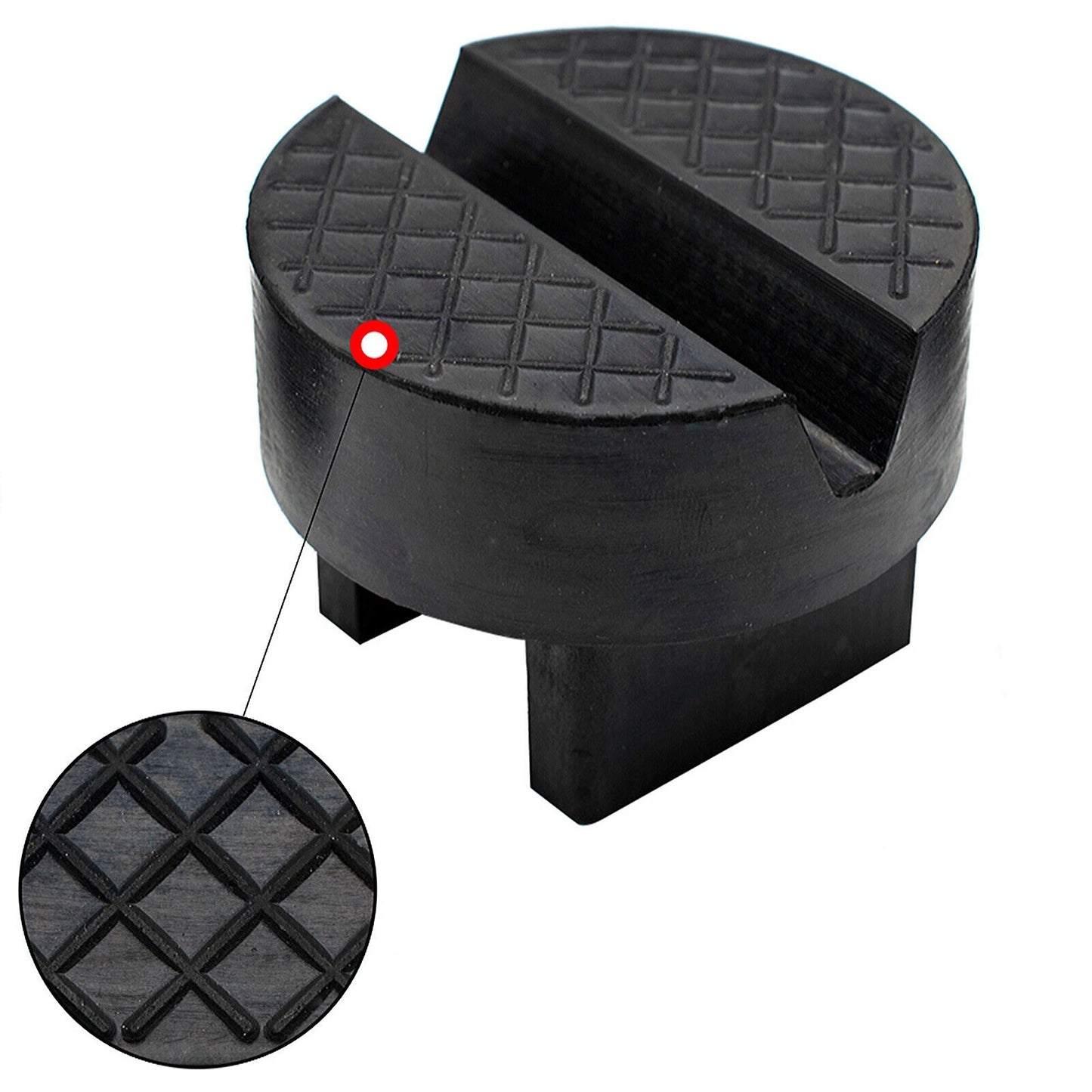 2pcs Rubber Jacking Pad with Slotted Rail for Car Lift