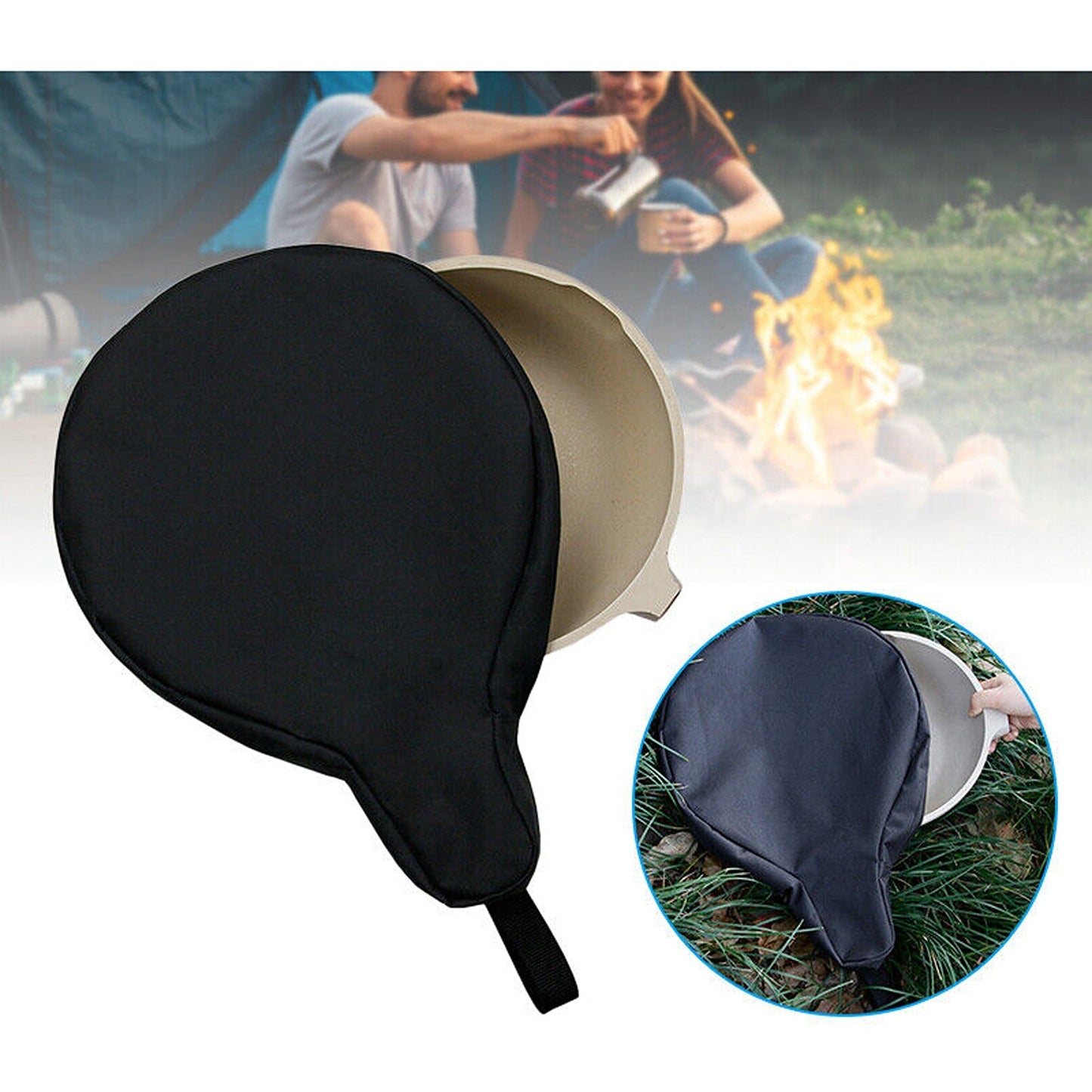 Waterproof Skillet Storage Bag for 8 10 12-inch Skillets with Access Hole