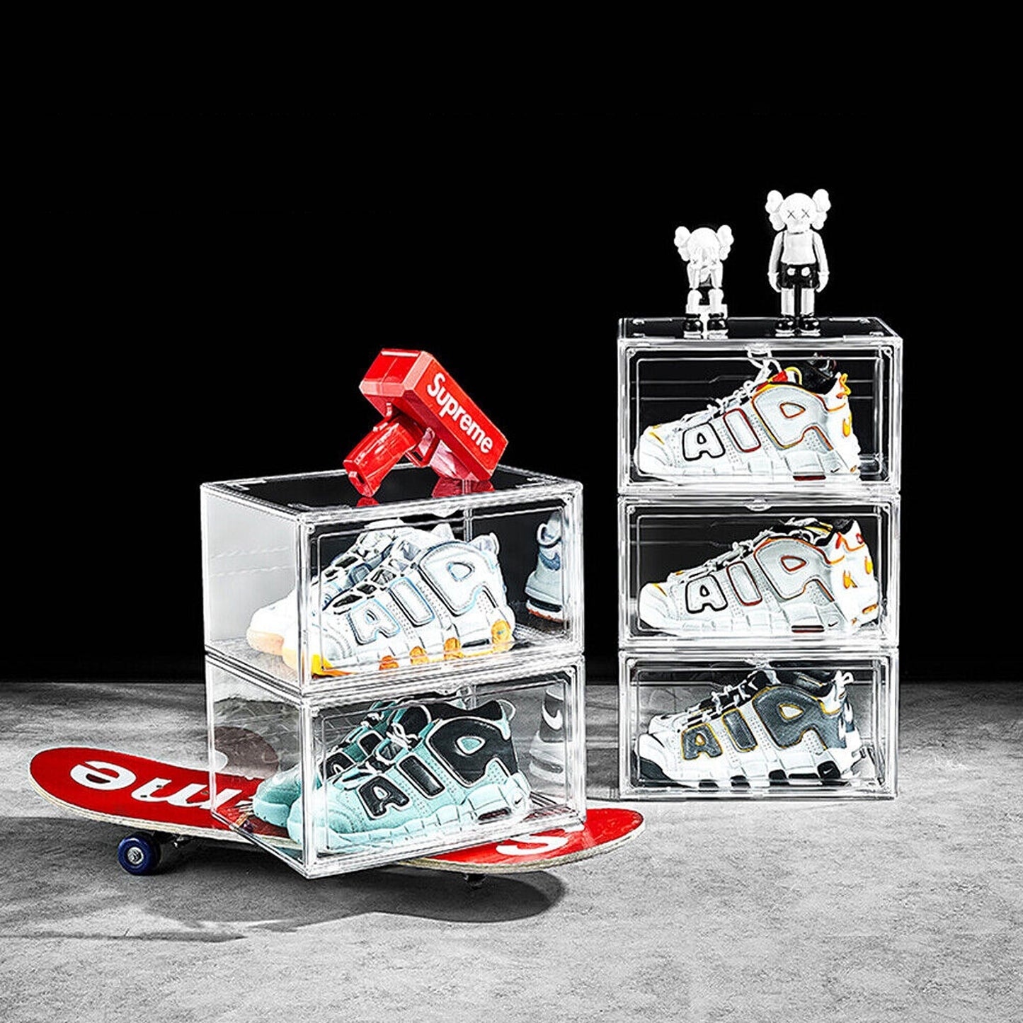 1pc Premium Sneaker Display Stackable Clear Acrylic Shoe Boxes