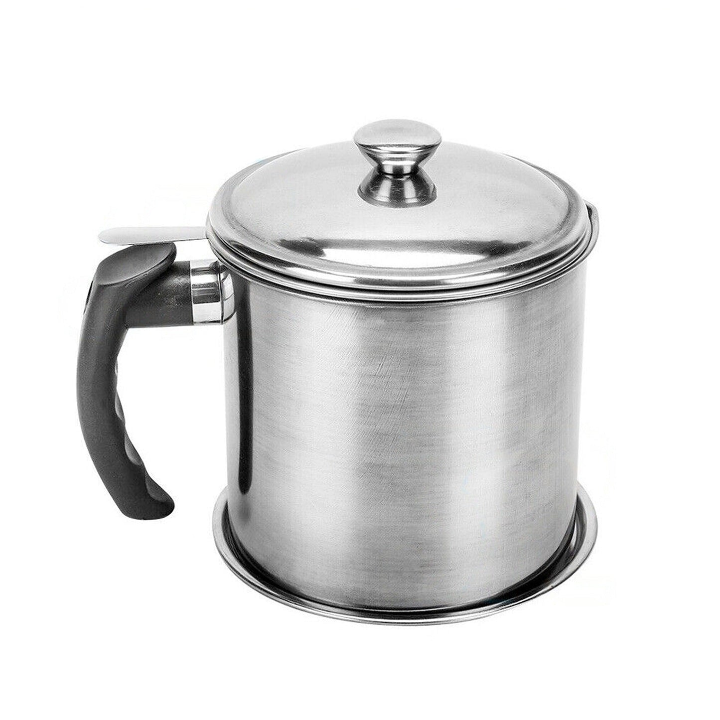 Cooking Grease Oil Strainer Pot Jug Stainless Steel Container Filter Can