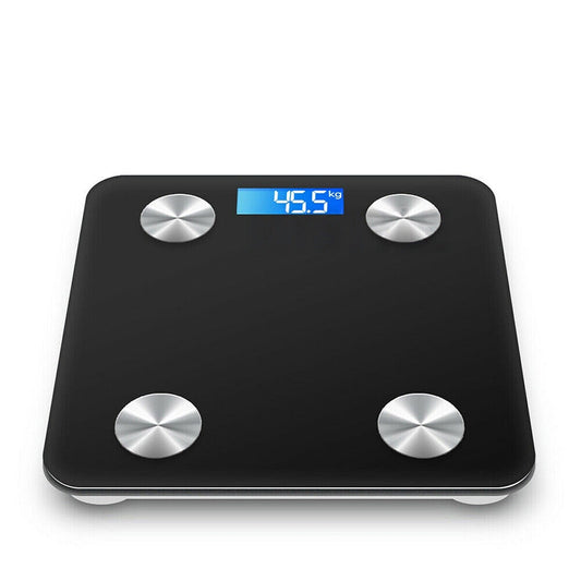 Black Digital Body Fat Scale Wireless Bathroom Bluetooth Weight BMI Monitor