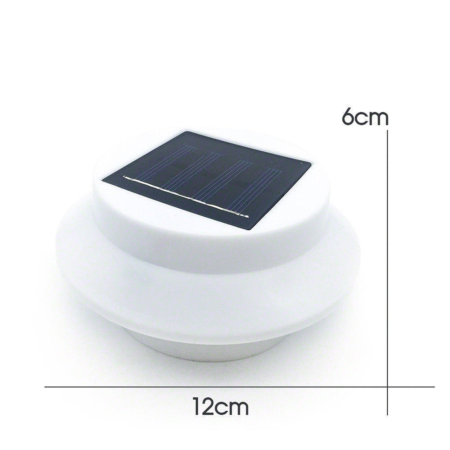 4pcs Solar Powered Black LED Gutter Fence Lights for Outdoor Garden Wall Pathway