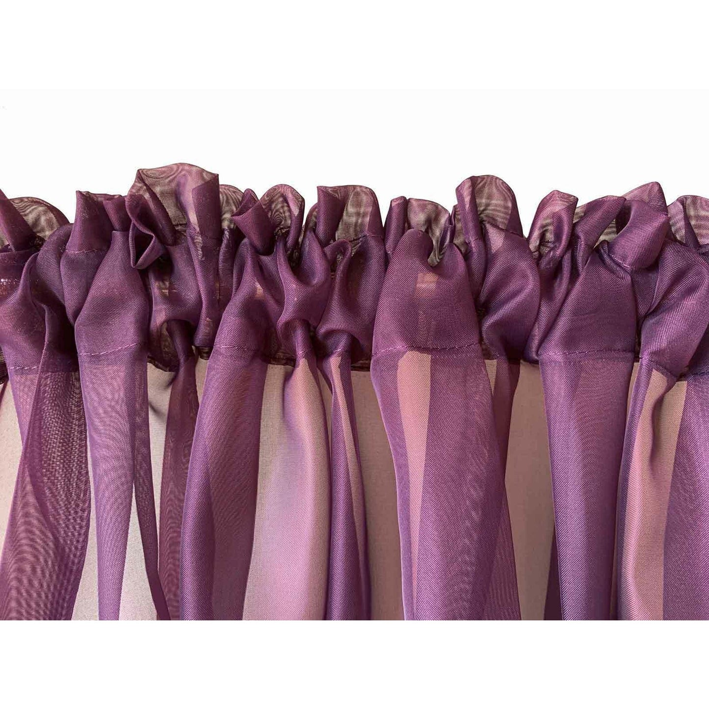 Organza Voile Sheer Curtain with Rod Pocket for Window Draping