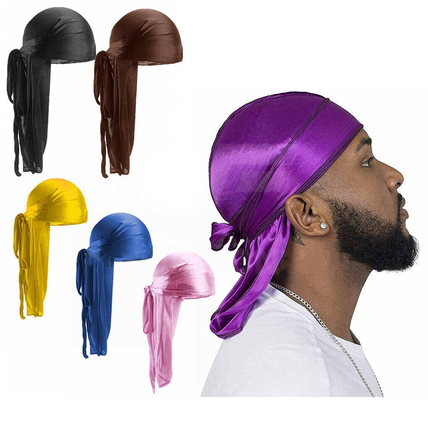 Silk Pirate Cap Fashion Unisex Bandana Doo Durag Headwear
