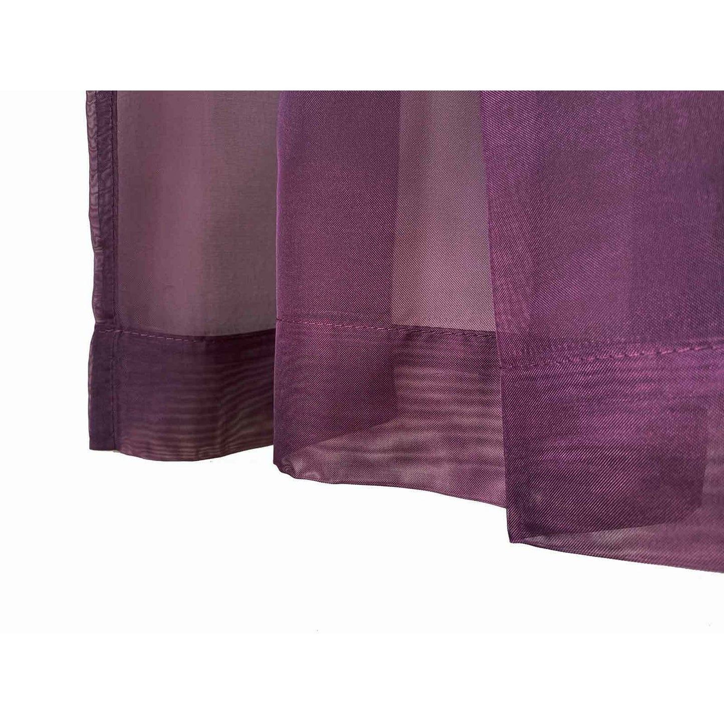 Organza Voile Sheer Curtain with Rod Pocket for Window Draping