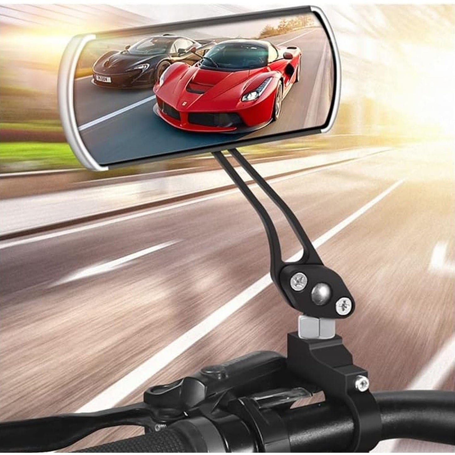1pair Rectangular Rear View Cycling Mirror for Bicycle Handlebar