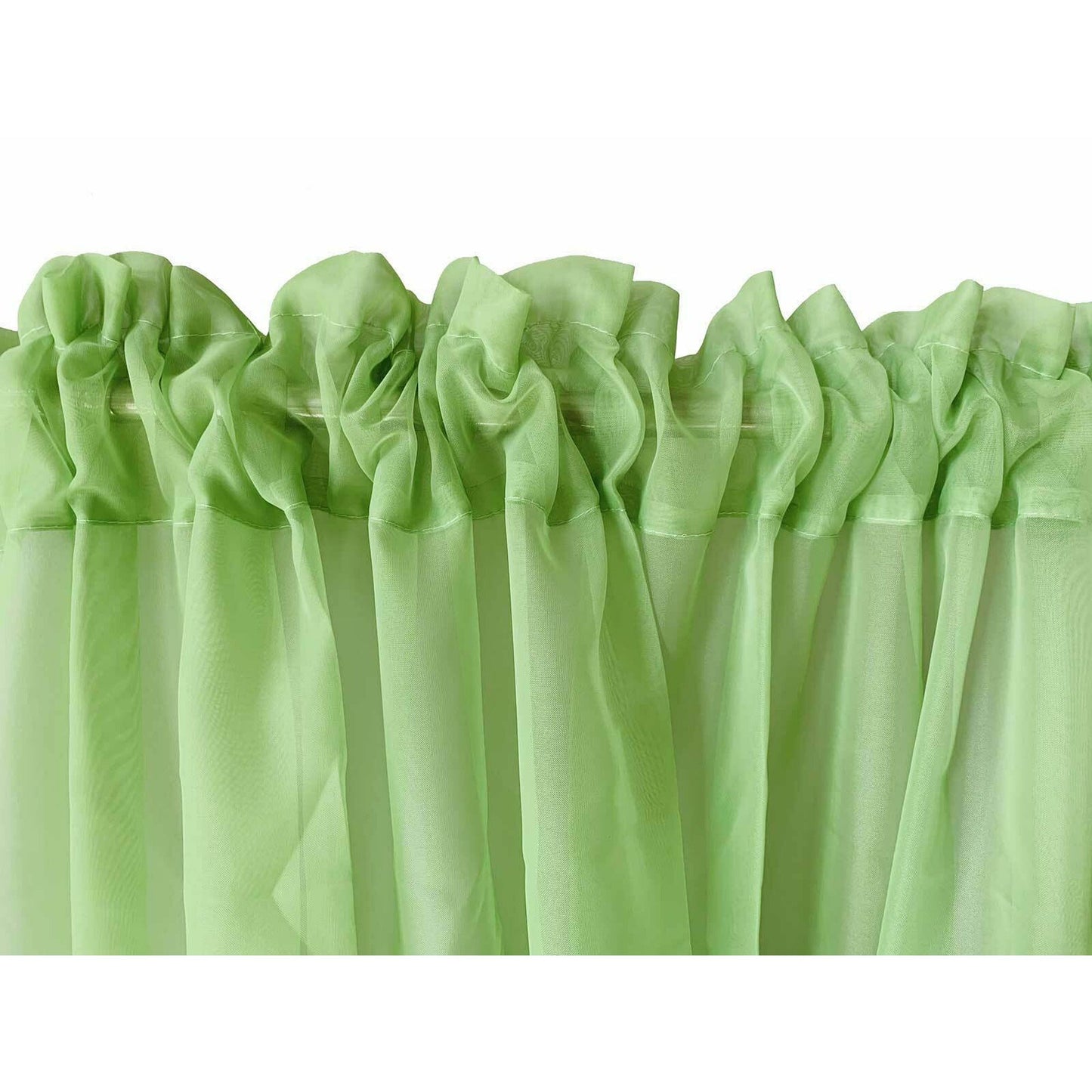 Organza Voile Sheer Curtain with Rod Pocket for Window Draping