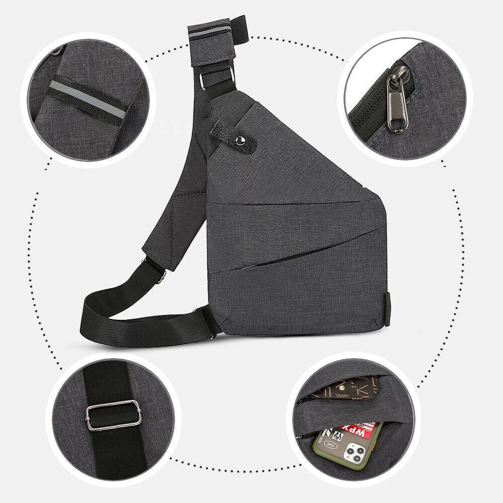 Portable Waterproof Shoulder Bag with Anti-Theft Pocket Personal Travel Chest Bag