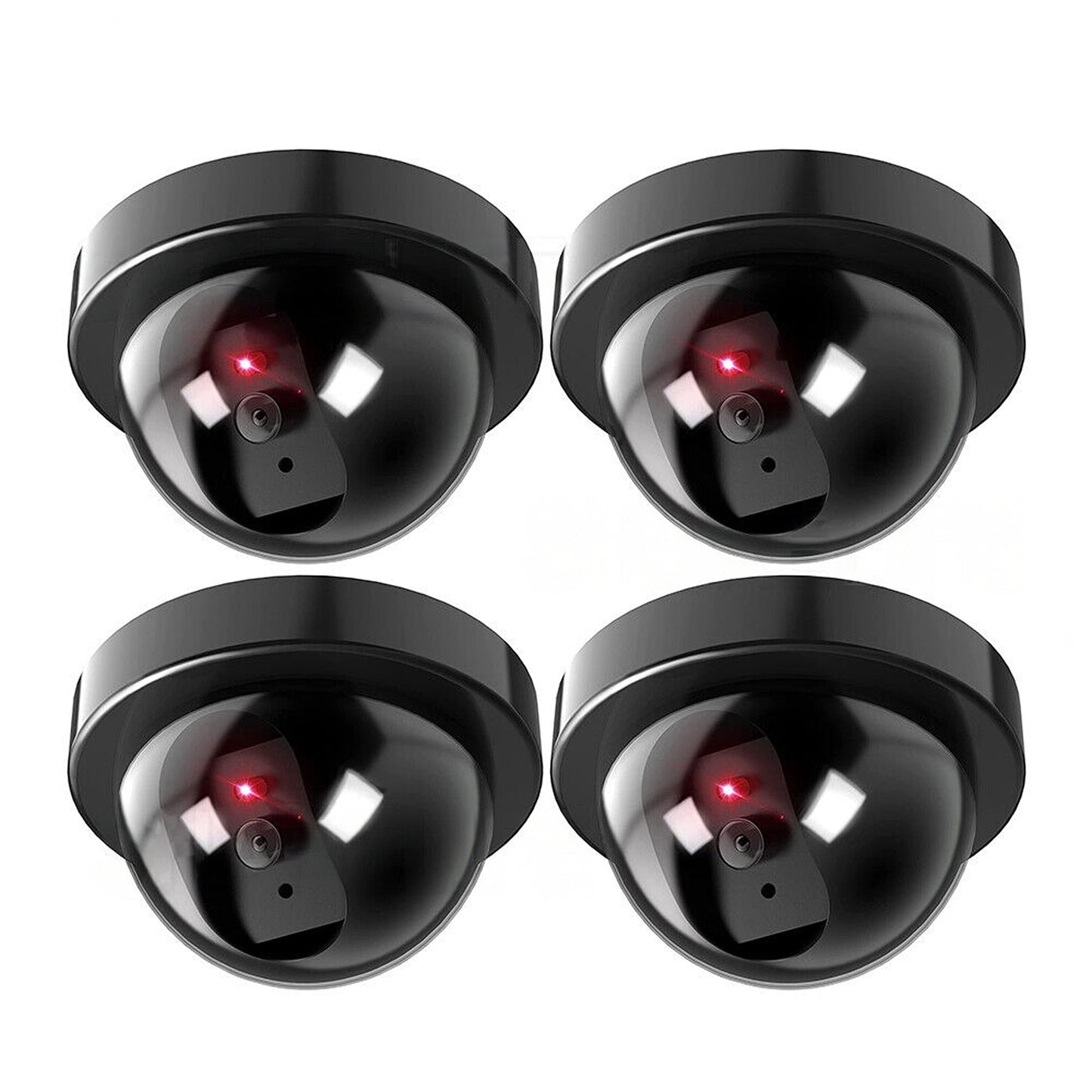 4pcs Home Security Imitation Camera with Flashing LED Fake Dome CCTV