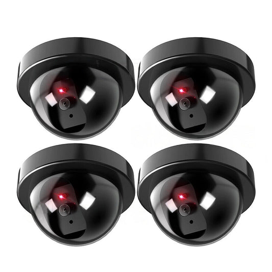 4pcs Home Security Imitation Camera with Flashing LED Fake Dome CCTV