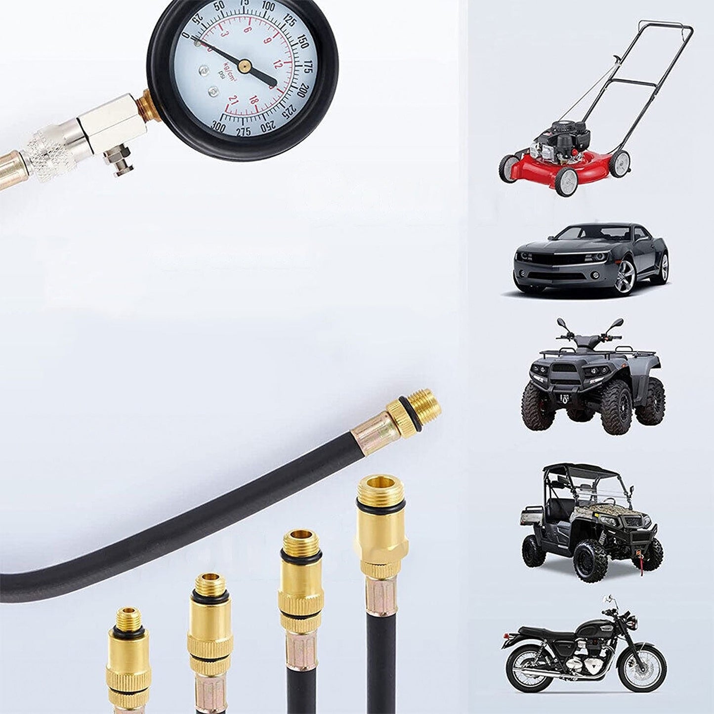 Compression Tester Kit for Car Engines Petrol Pressure Meter Automotive