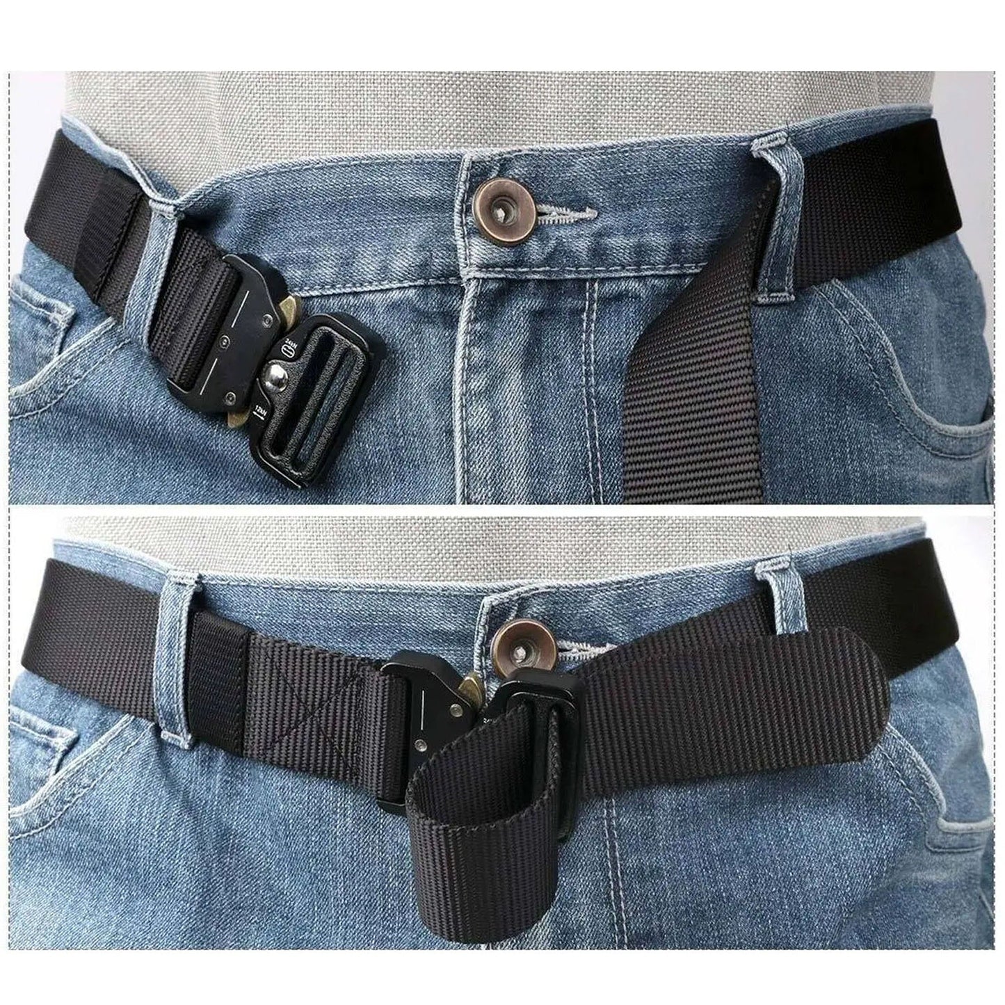 Heavy-Duty Canvas Outdoor Utility Belt for Work and Casual Wear