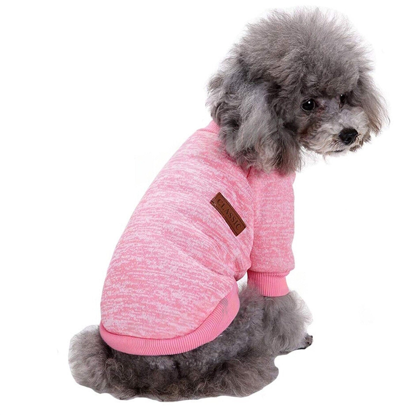 Pink Cute Pet Dog Warm Jumper Winter Knitted Sweater