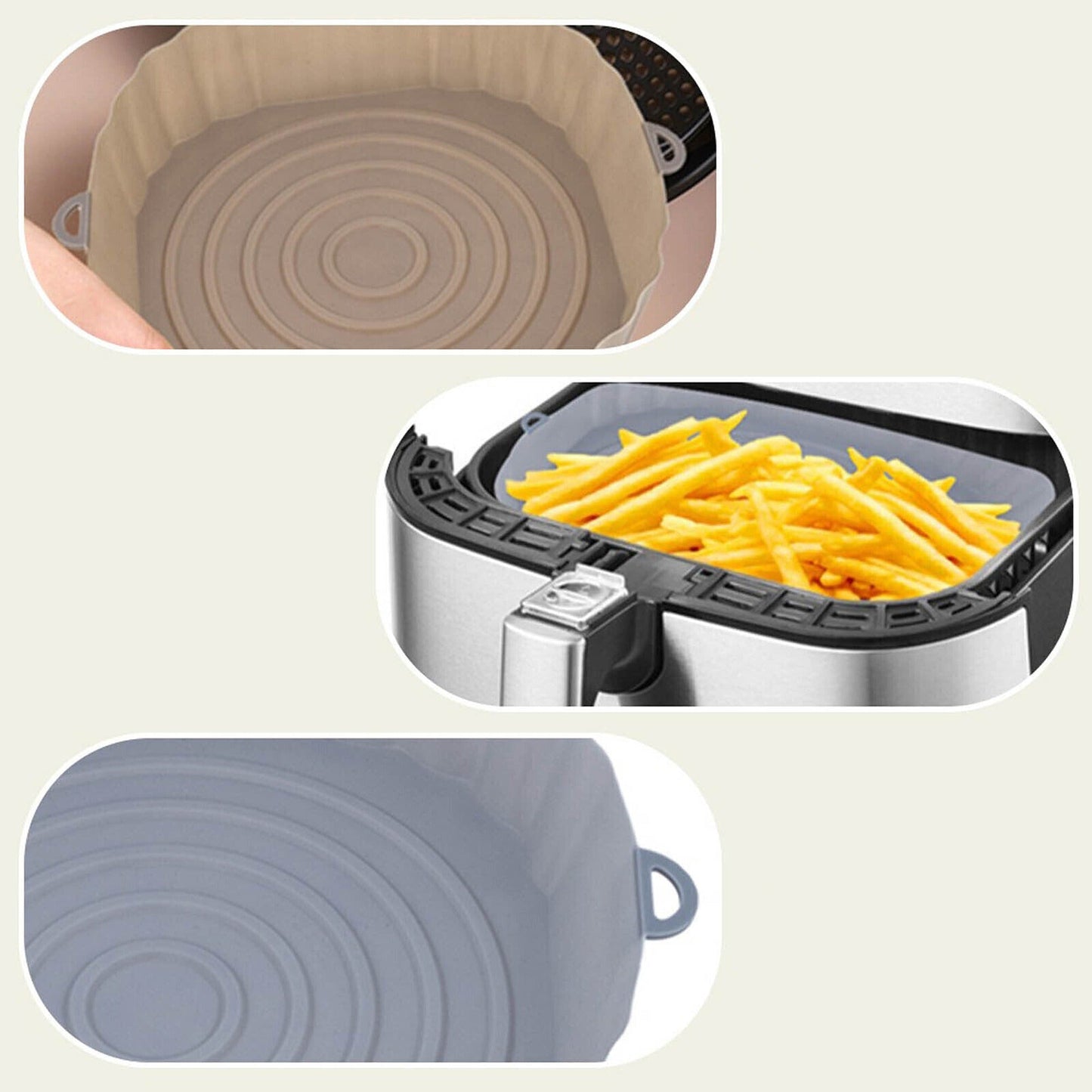 Non-Stick Reusable Air Fryer Silicone Pot and Baking Tray