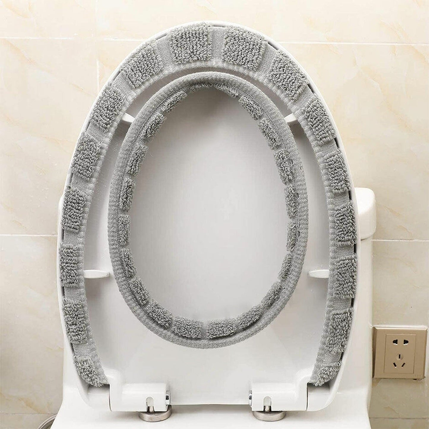 Washable Winter Warmer Bathroom Toilet Seat Cover Soft Cushion Pads