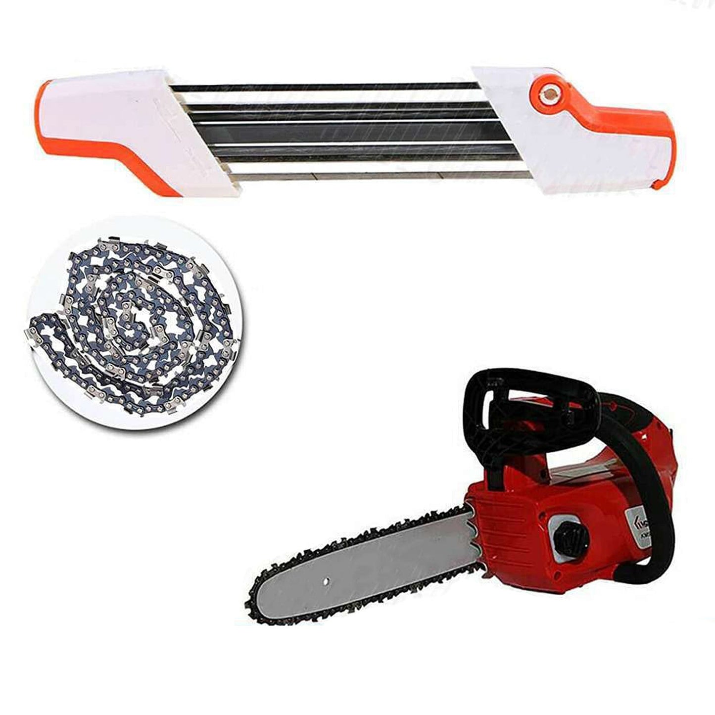 2-in-1 Chainsaw File Sharpener with Metal Chain Kits for Stihl 7/32 5.5mm